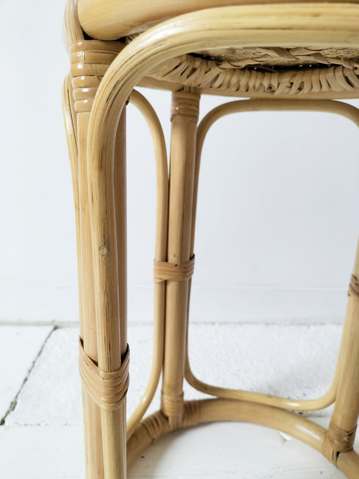 Sellette vintage en rotin