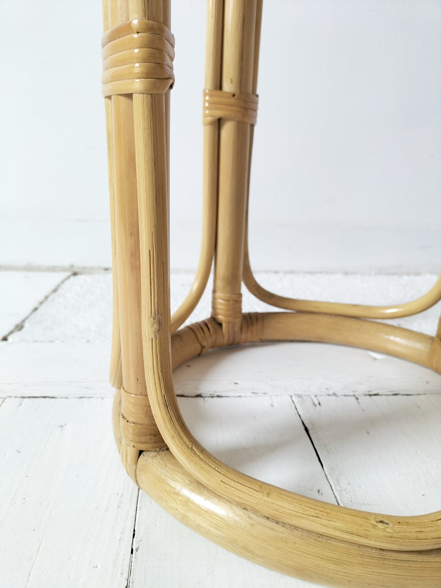 Sellette vintage en rotin