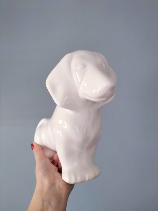 Teckel décoratif vintage en céramique