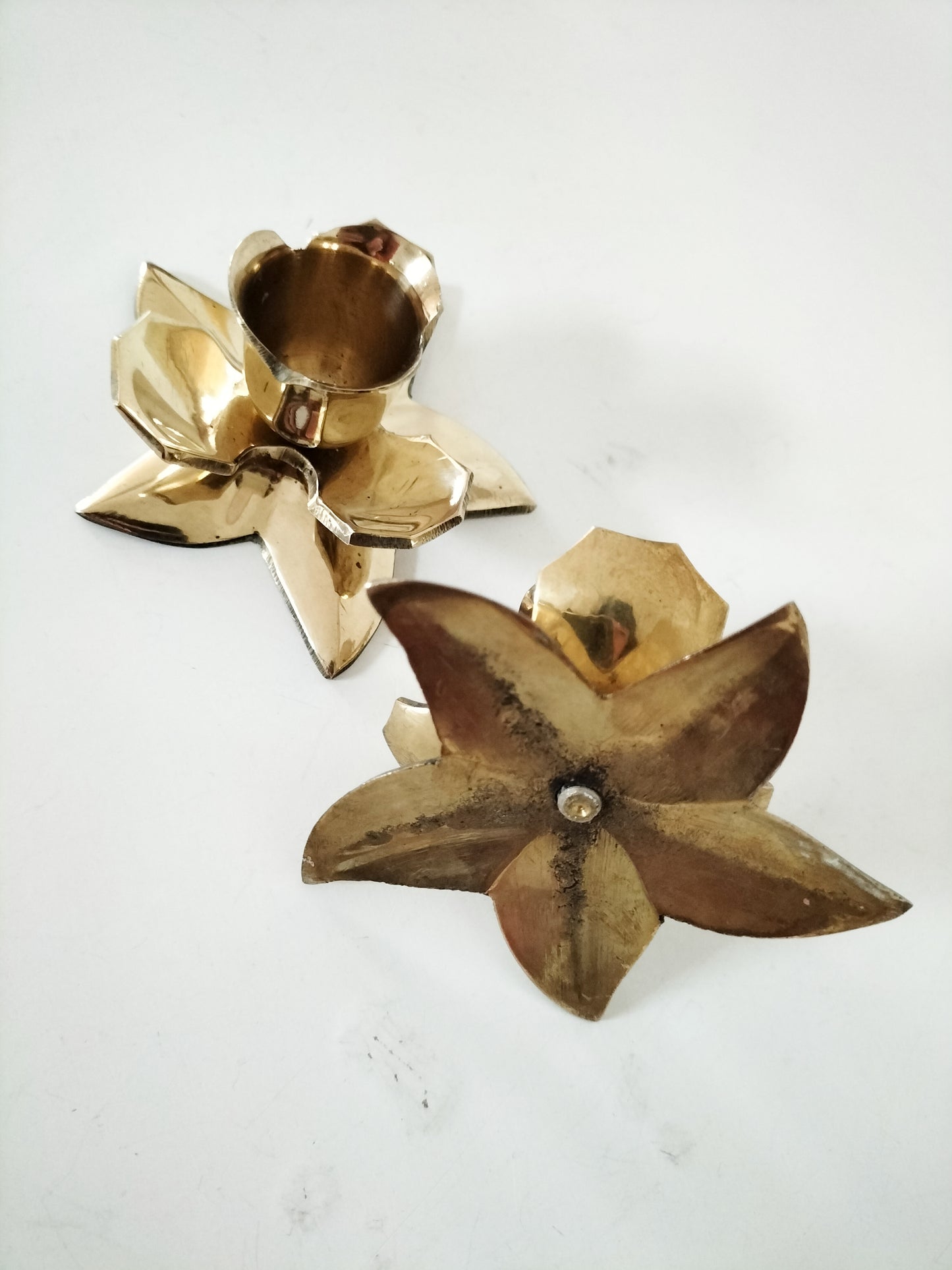 Bougeoir fleur en laiton (à l'unité)