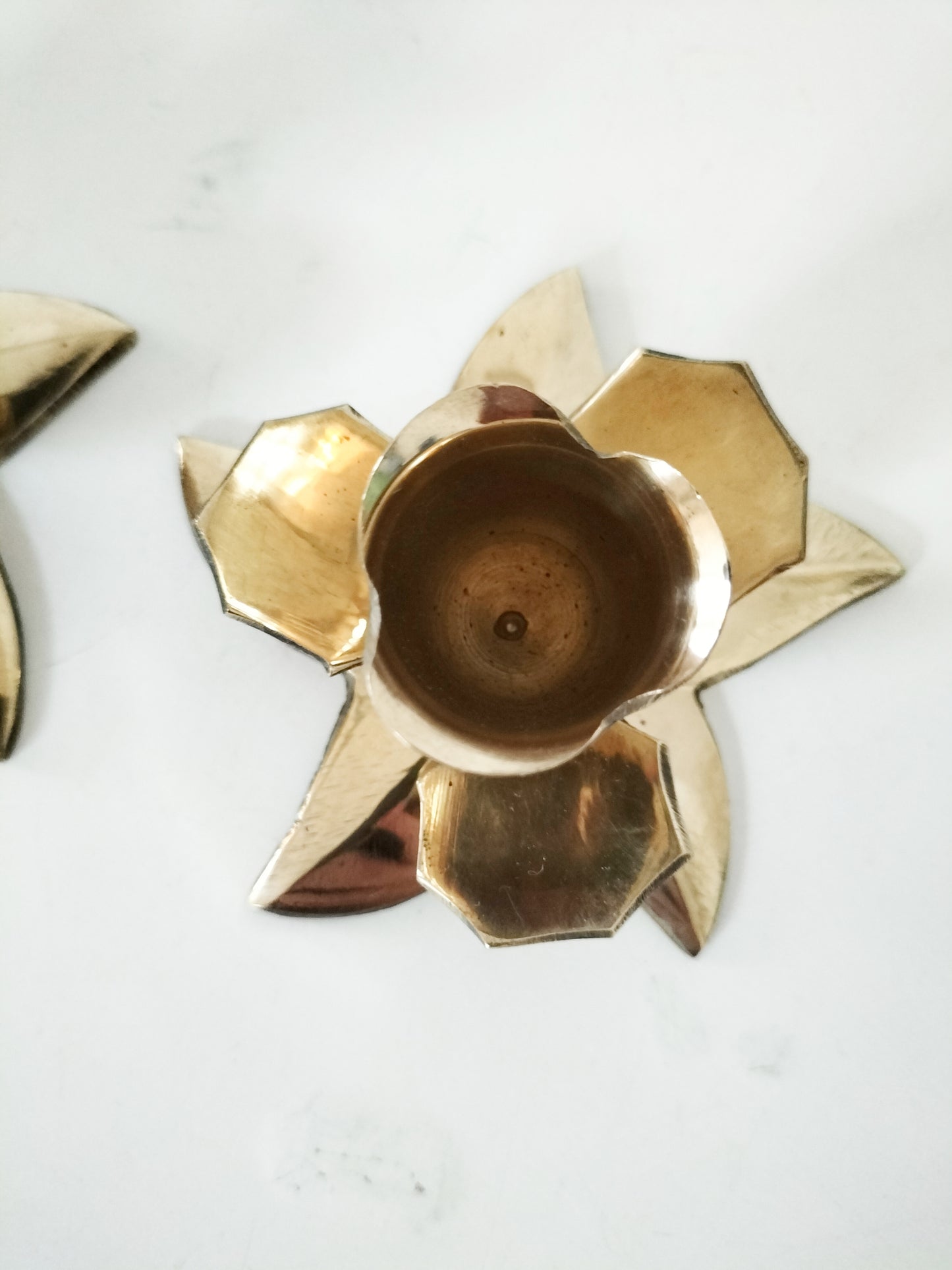 Bougeoir fleur en laiton (à l'unité)