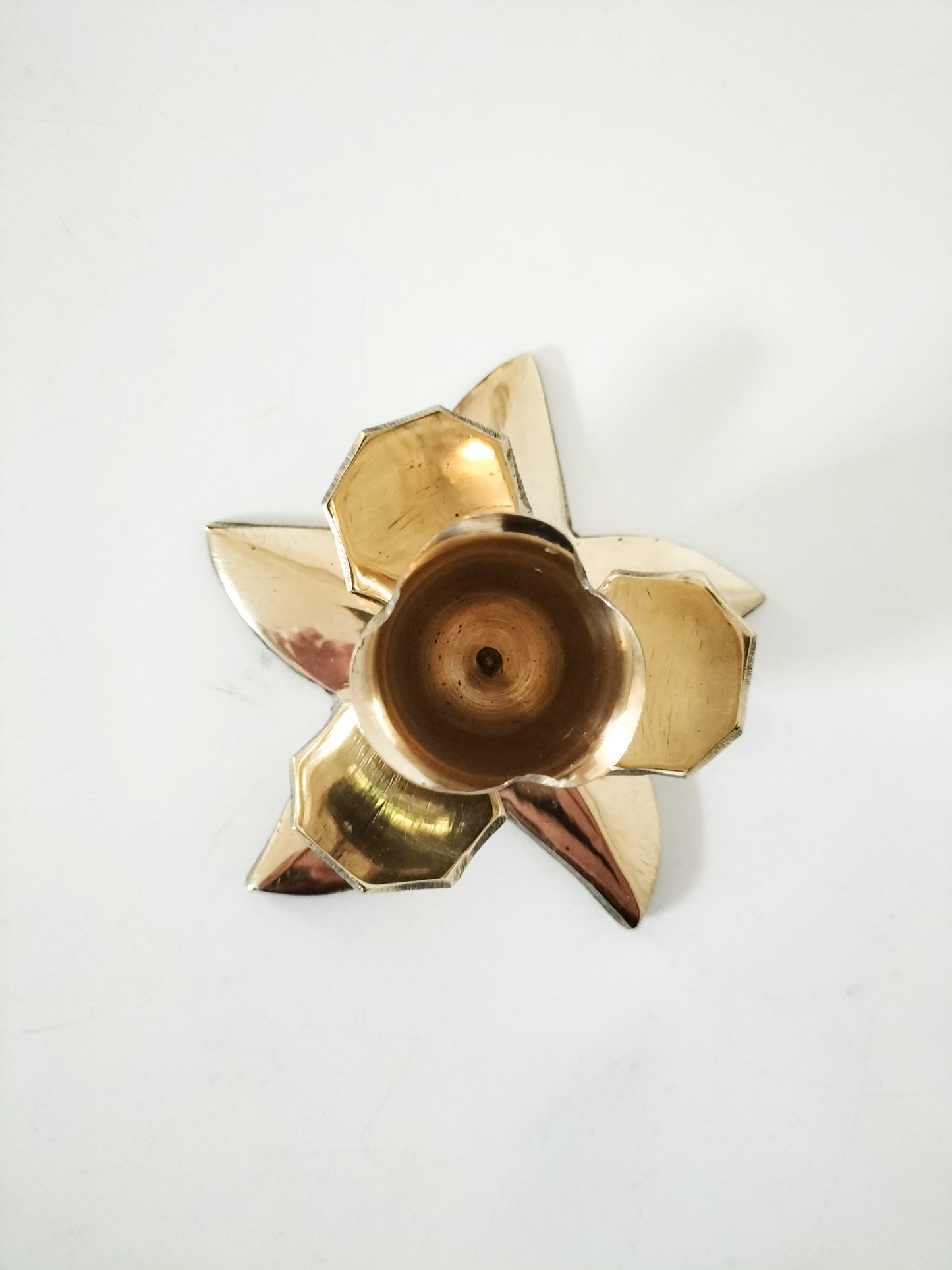 Bougeoir fleur en laiton (à l'unité)