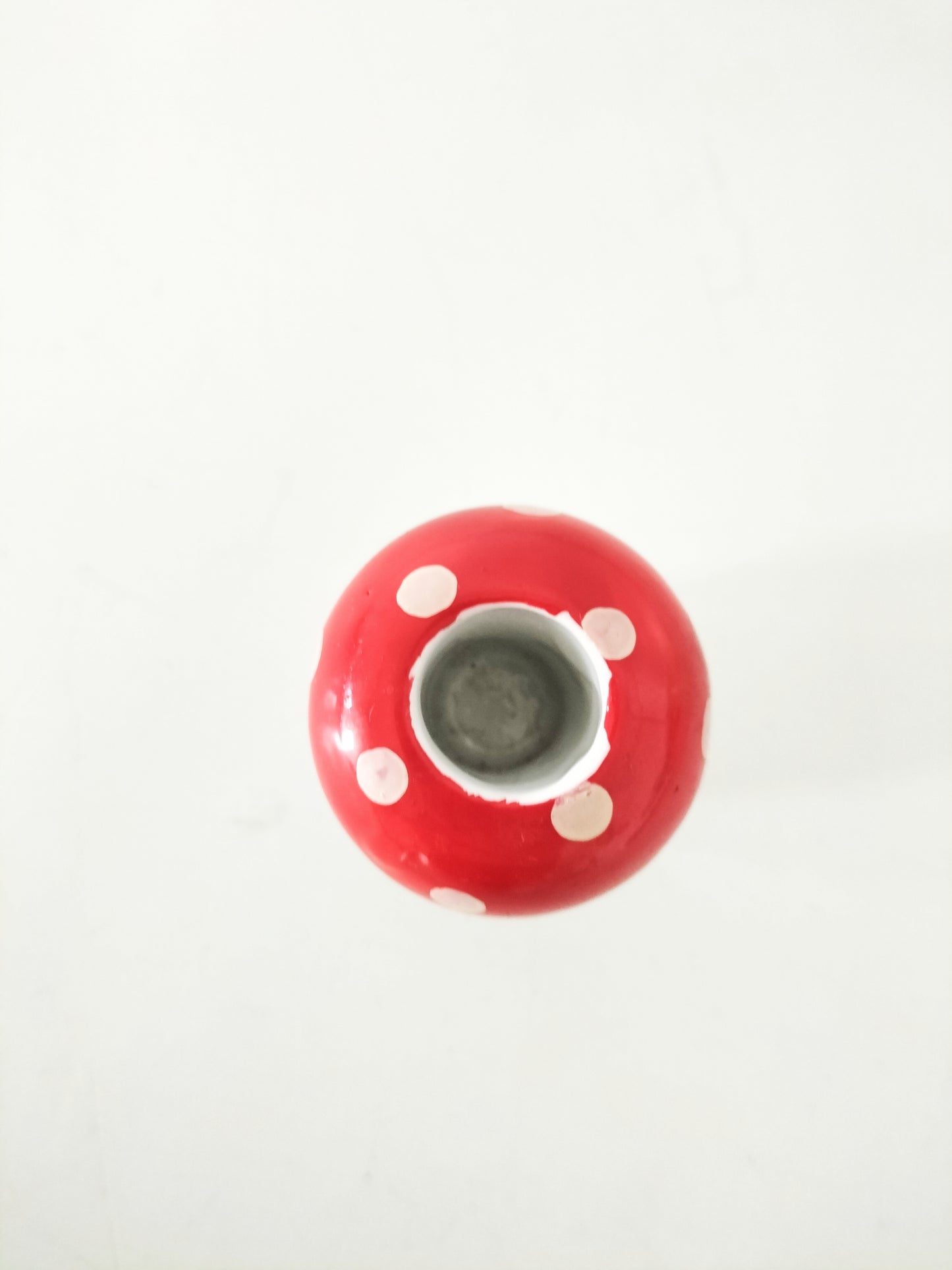 Duo de mini-bougeoirs champignon en porcelaine