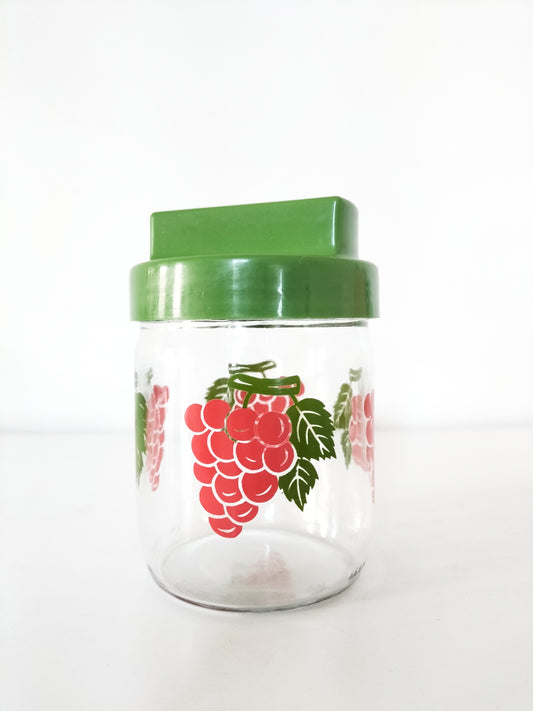 Petit bocal/pot VMC décor raisin