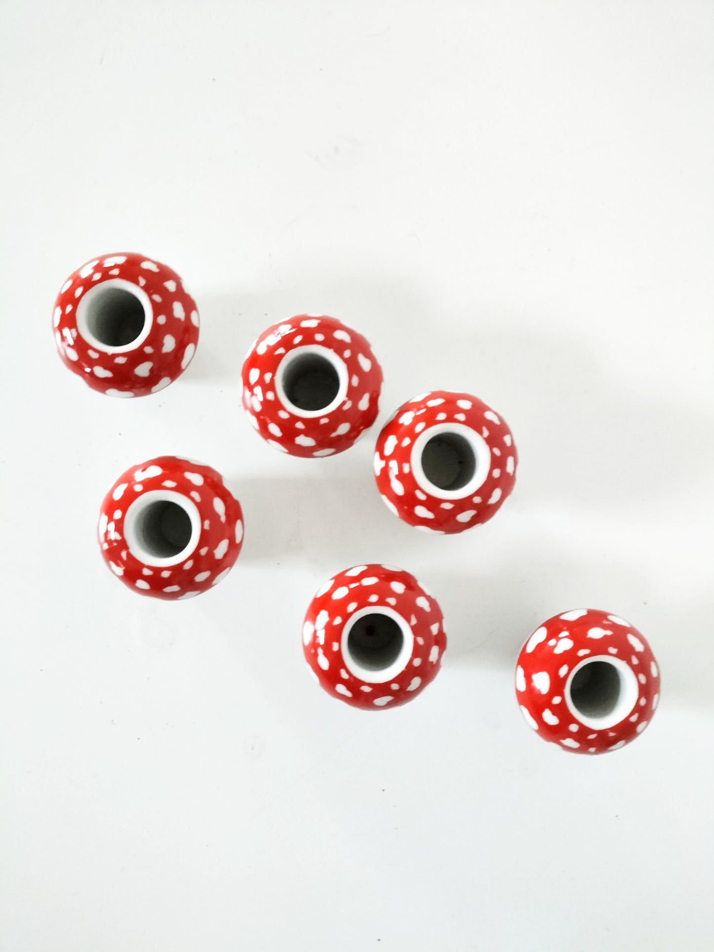 Duo de mini bougeoirs champignon Funny Design (avec bougies)