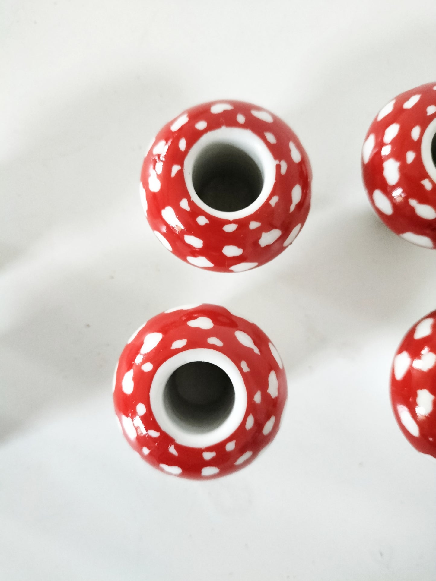 Duo de mini bougeoirs champignon Funny Design (avec bougies)