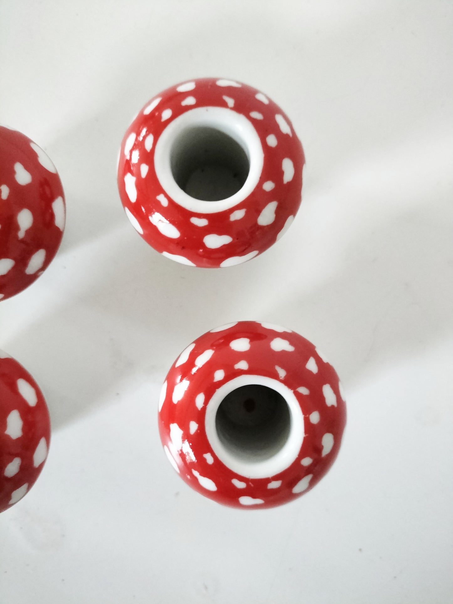 Duo de mini bougeoirs champignon Funny Design (avec bougies)