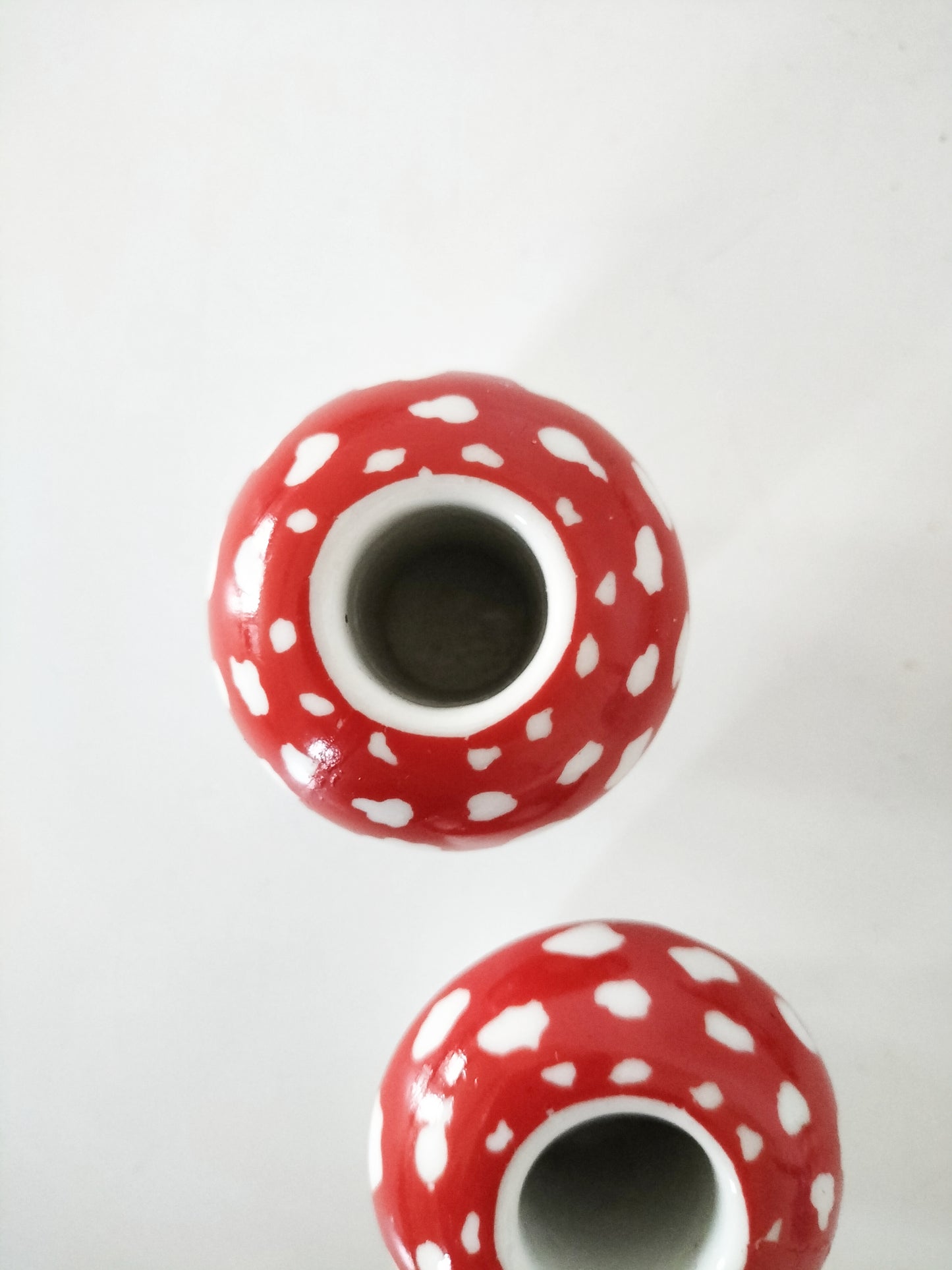 Duo de mini bougeoirs champignon Funny Design (avec bougies)