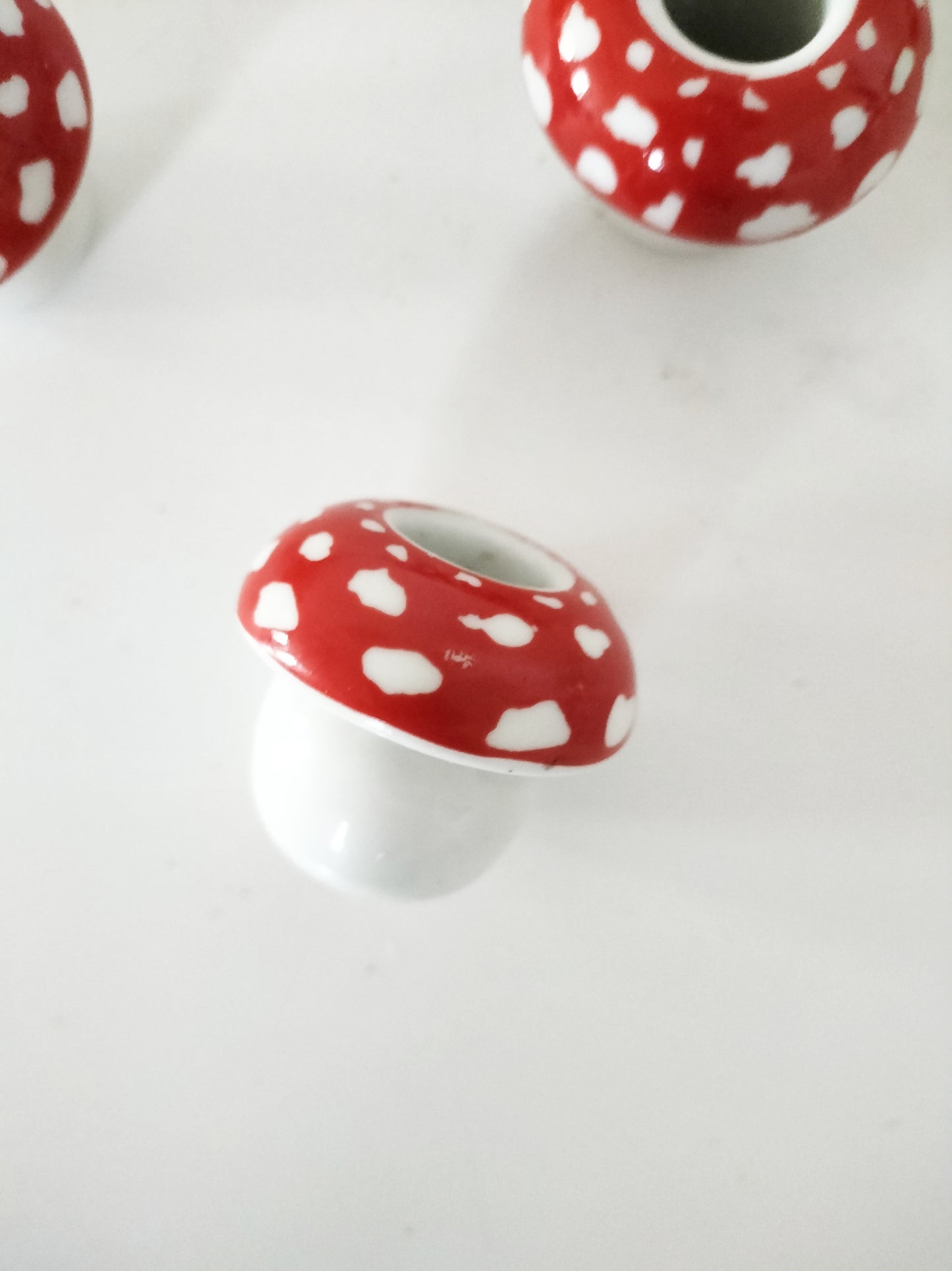 Duo de mini bougeoirs champignon Funny Design (avec bougies)
