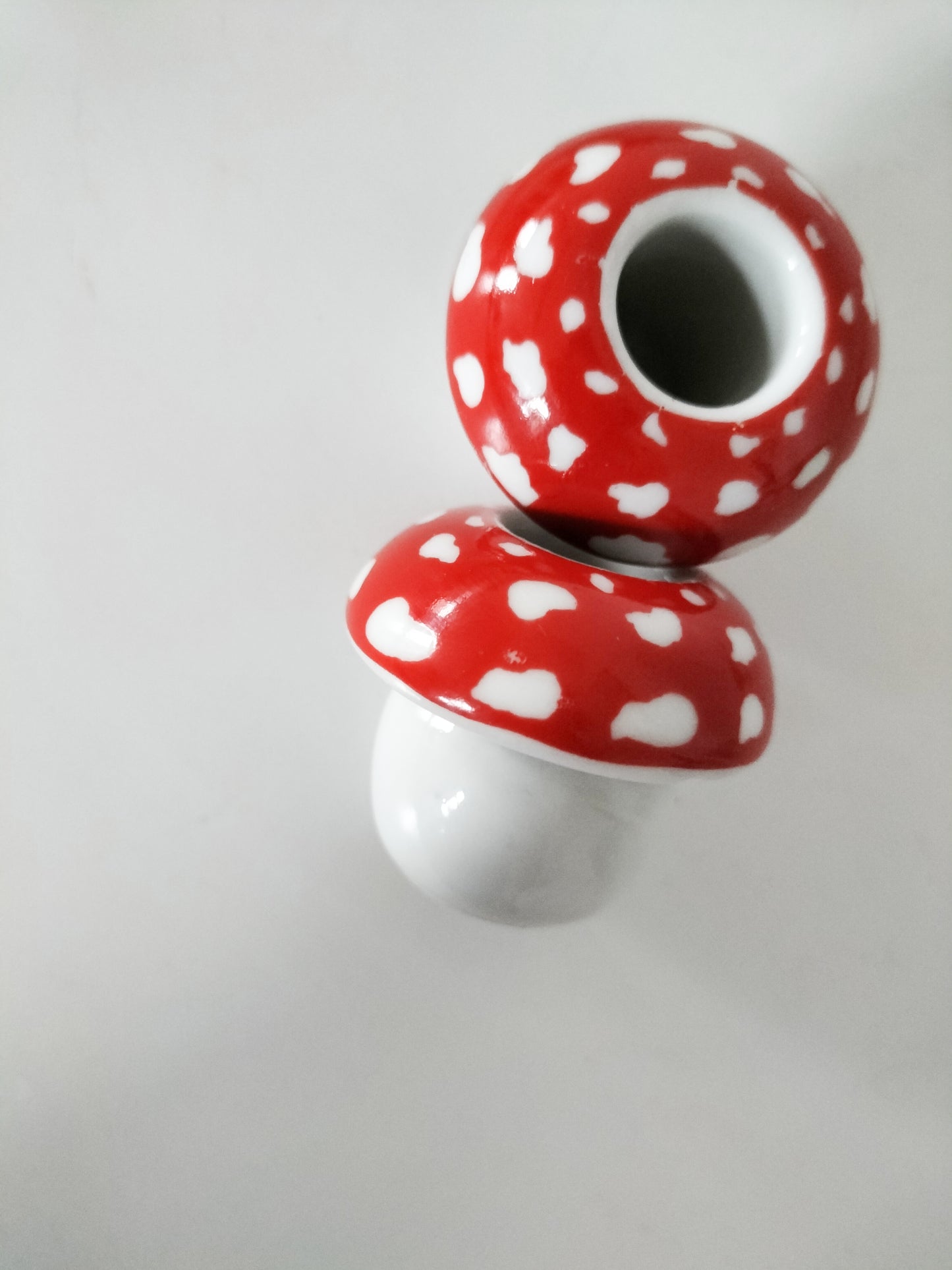 Duo de mini bougeoirs champignon Funny Design (avec bougies)