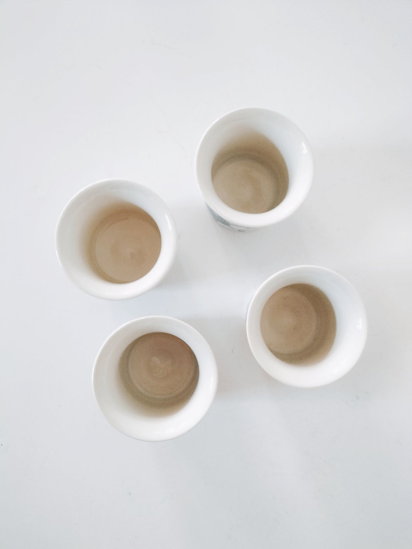 Ensemble de 4 coquetiers Boch la Louvière décor Eden