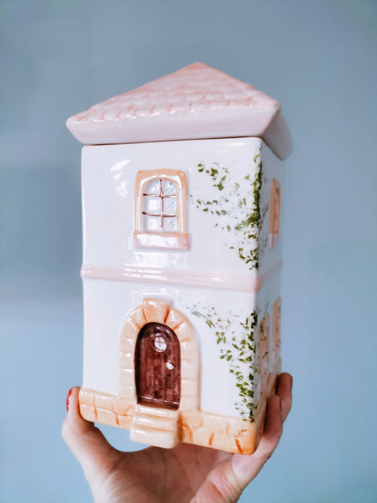 Boîte/ pot à biscuits maison en céramique