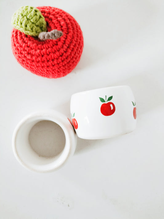 Ensemble de deux ronds de serviette en porcelaine