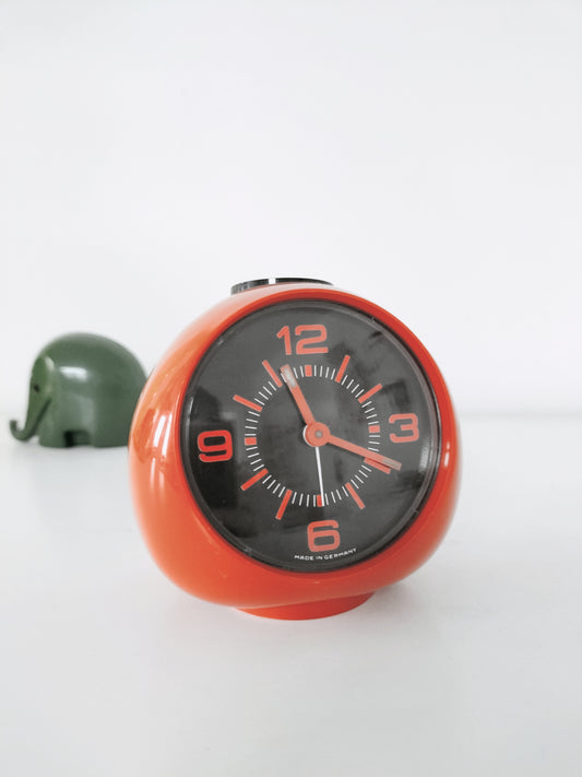 Réveil mécanique en plastique orange Germany