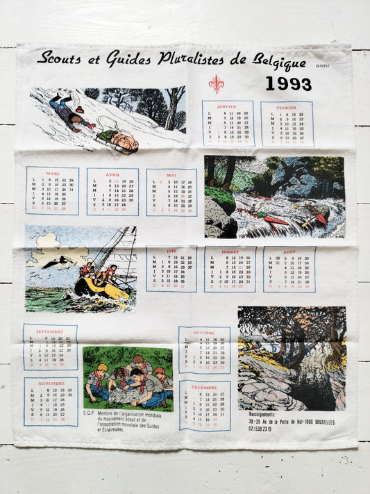 Torchon calendrier 1993