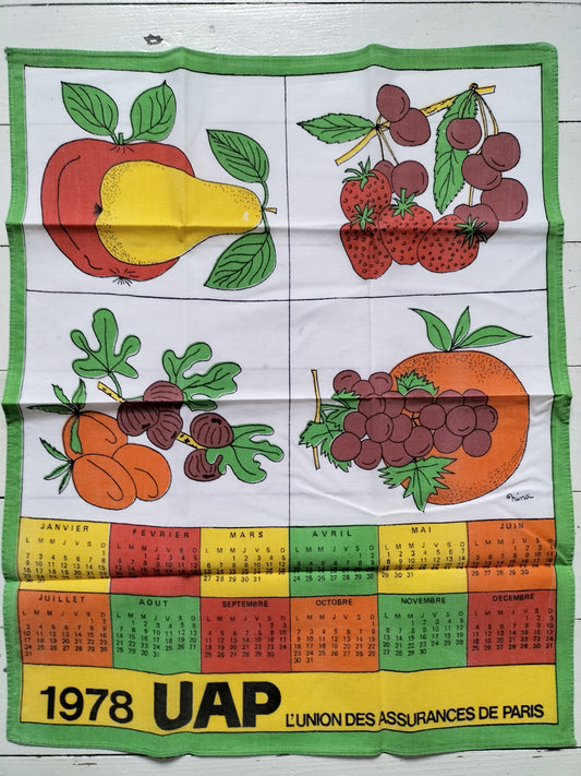 Torchon calendrier 1978