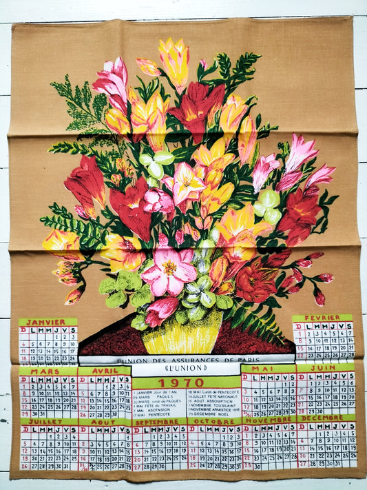 Torchon calendrier 1970