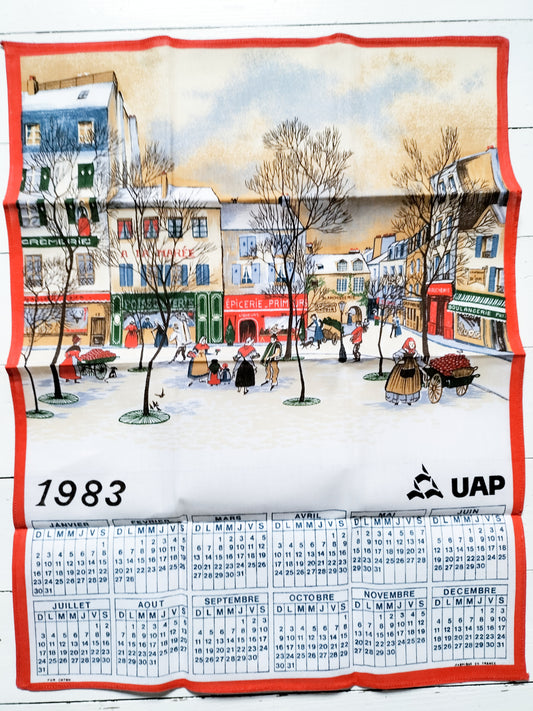 Torchon calendrier 1983