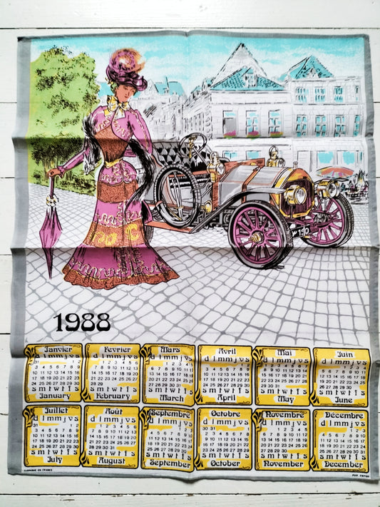 Torchon calendrier 1988