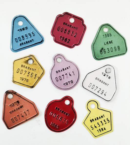 Ancienne plaque de vélo belge au choix