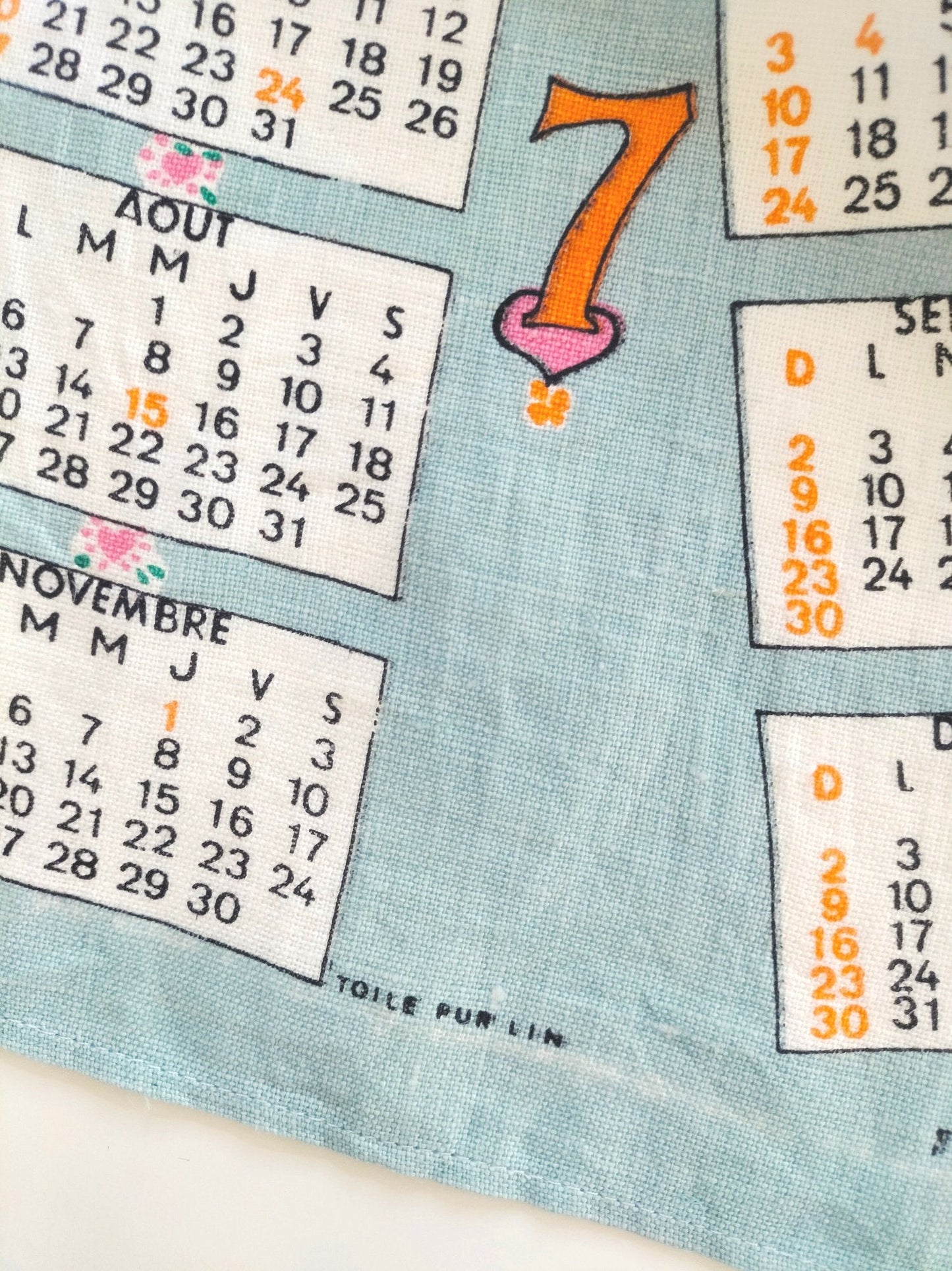 Torchon de cuisine calendrier 1979