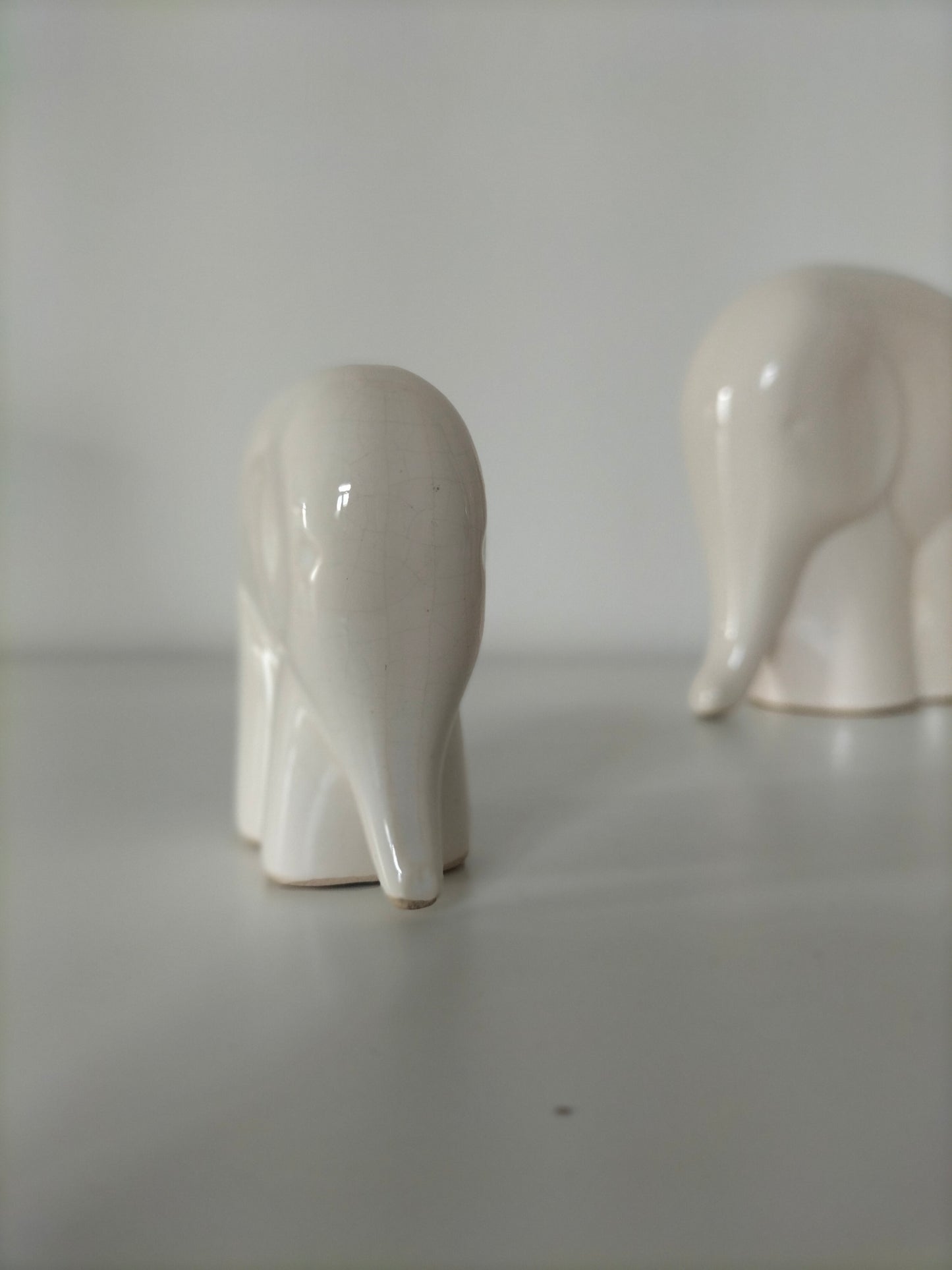 Trio d'éléphants en céramique