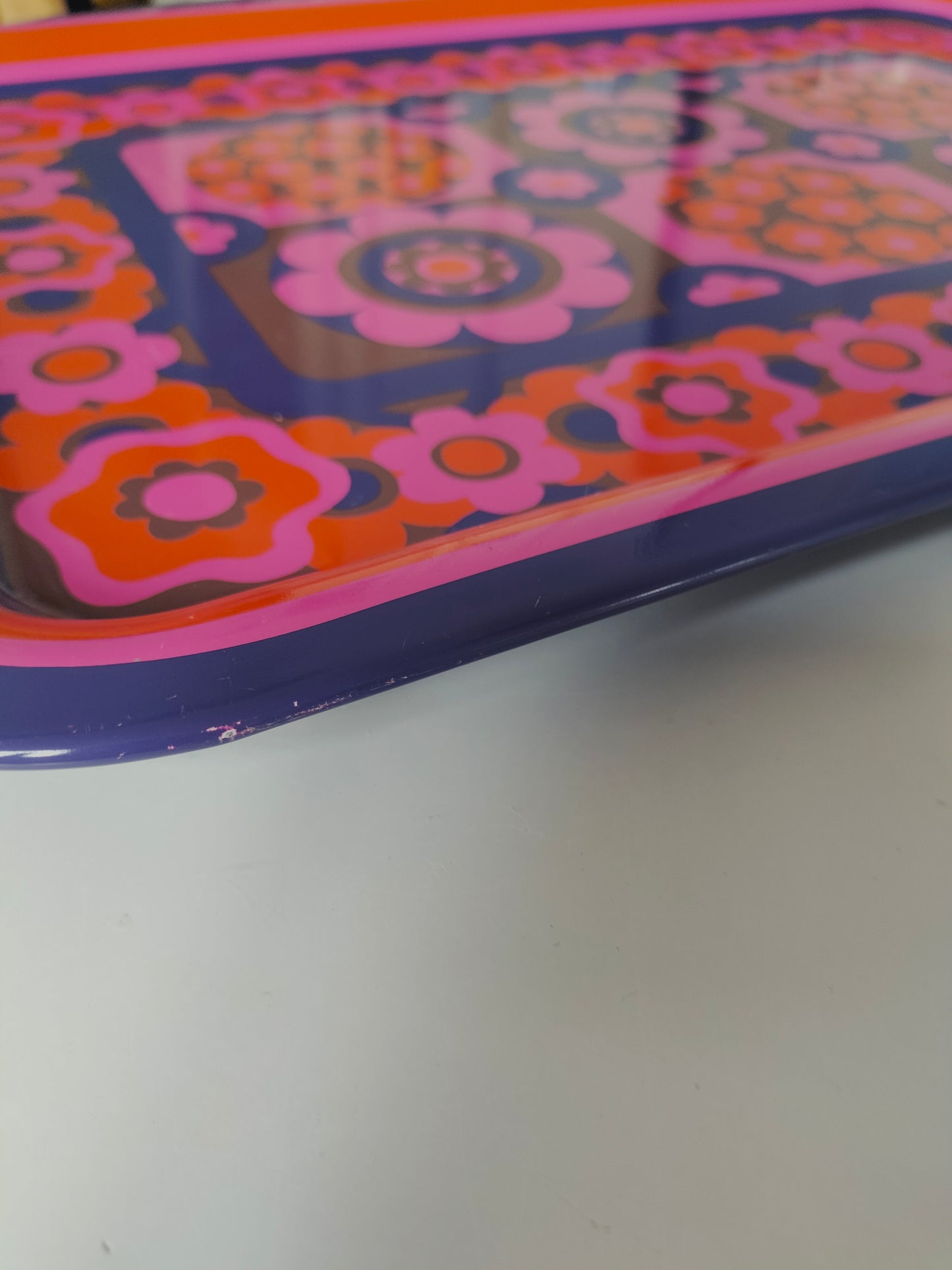 Grand plateau métallique "lollipop" J.R.M design Ian Logan England