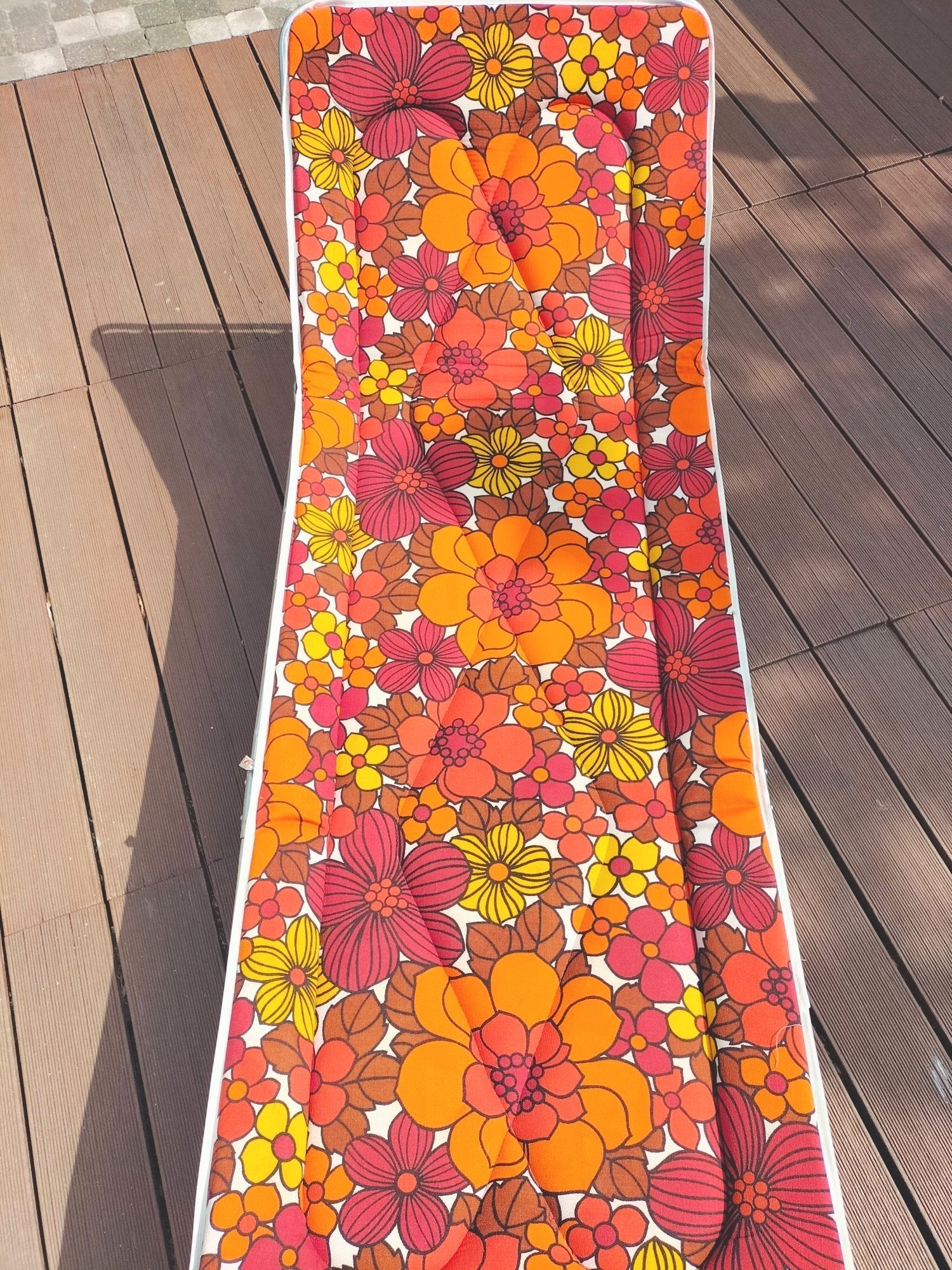 Transat Vintage Famal – Chaise Longue Rétro En Métal Et Toile – Design Années 50/60