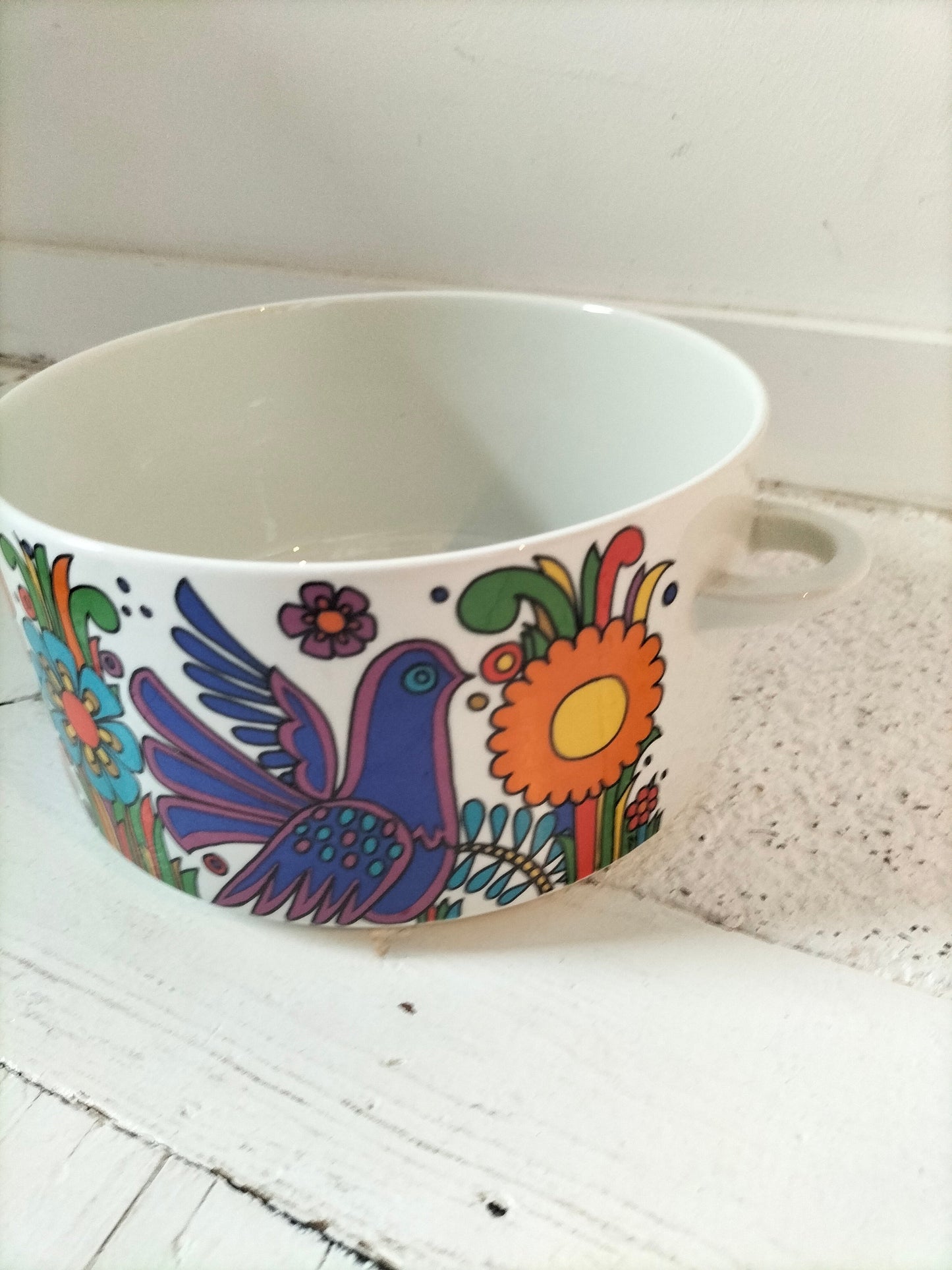 Haut plat couvert porcelaine à feu Villeroy et Boch Acapulco