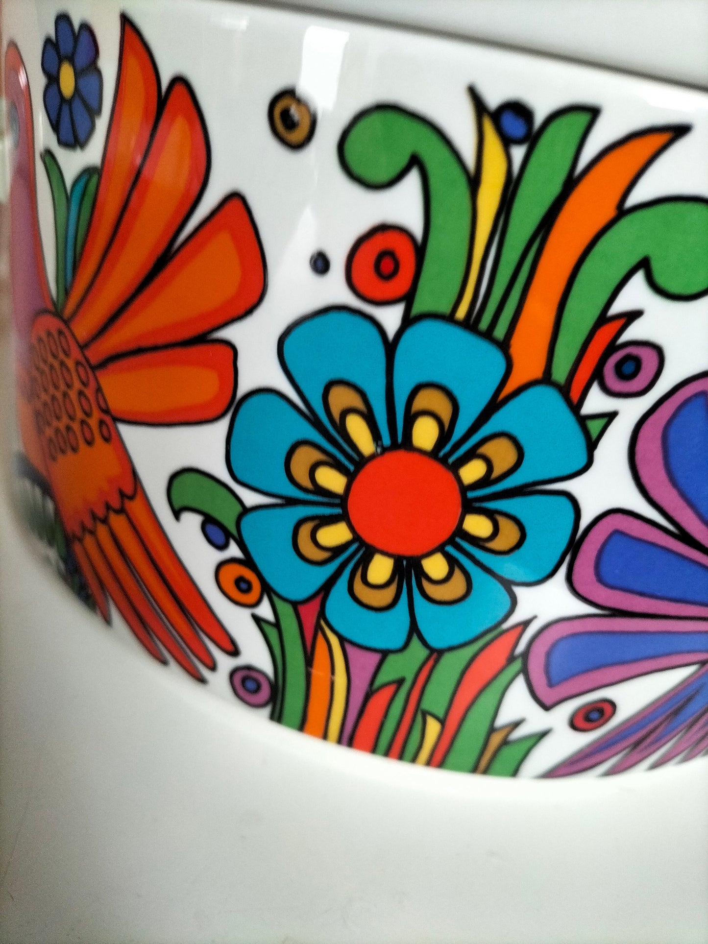 Haut plat couvert porcelaine à feu Villeroy et Boch Acapulco