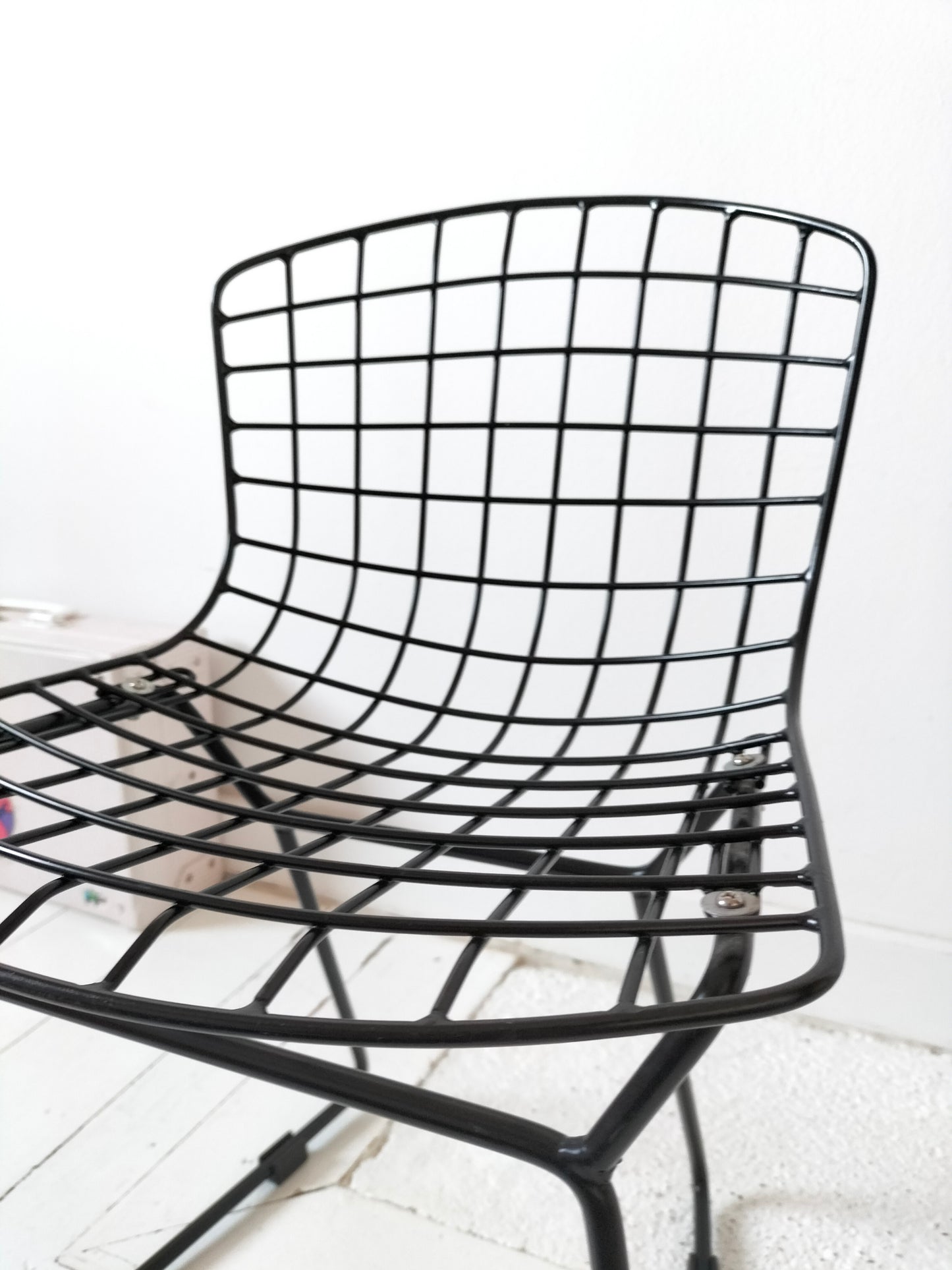 Chaise enfant années 2000 inspi Harry Bertoia pour Knoll