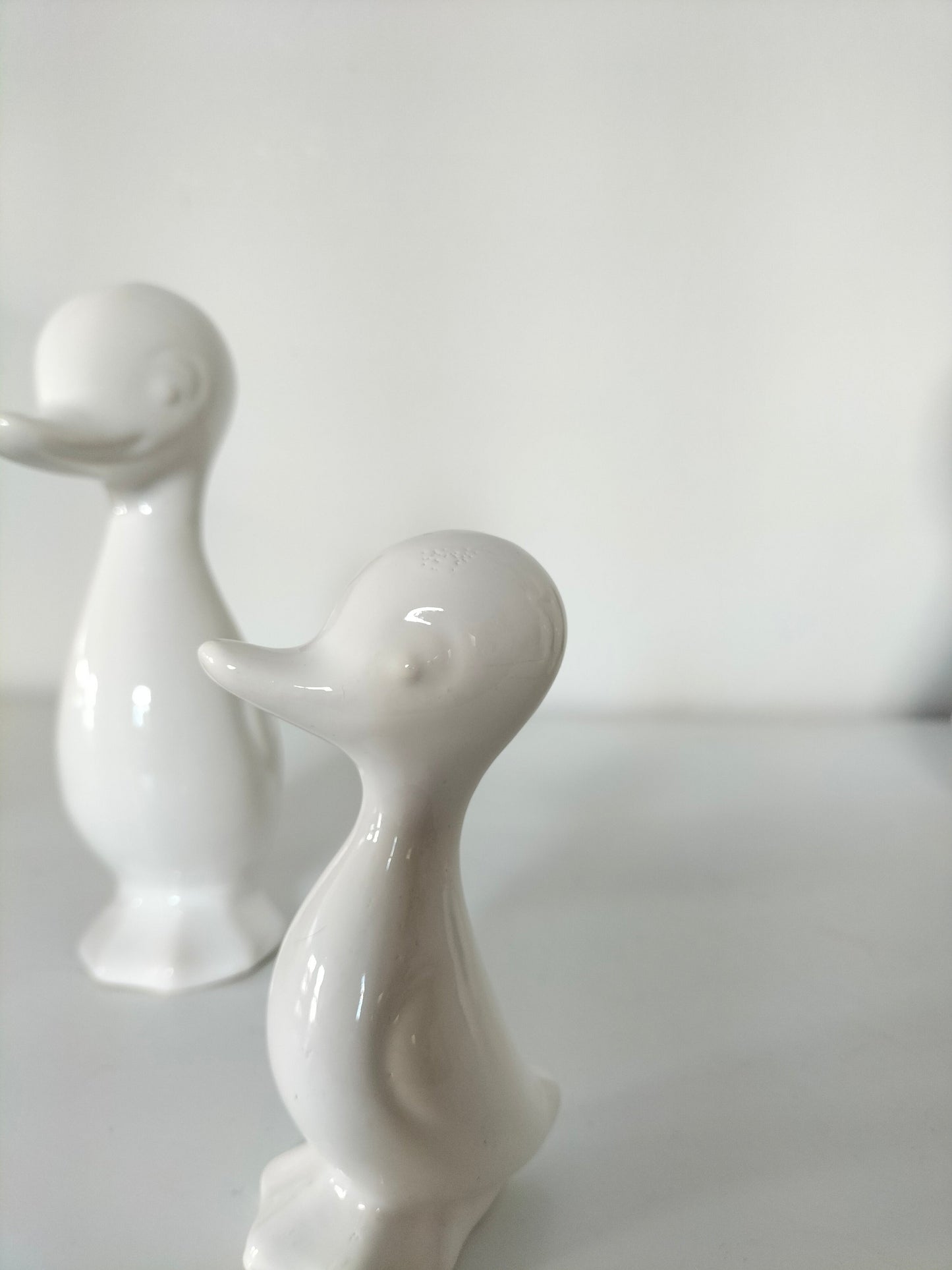 Trio de canards en céramique émaillée