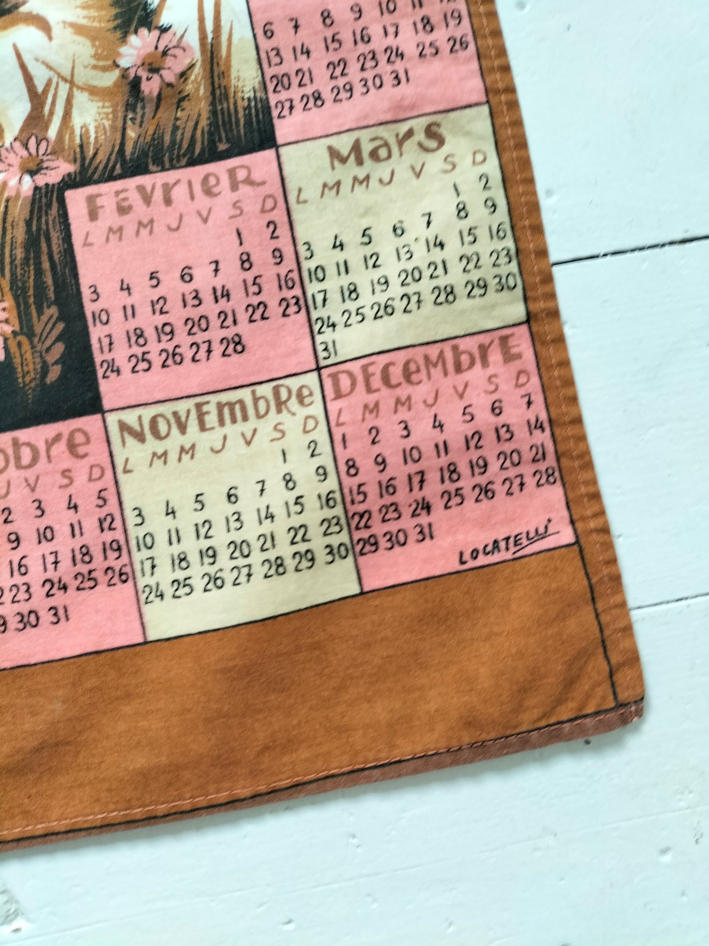 Torchon de cuisine calendrier 1975