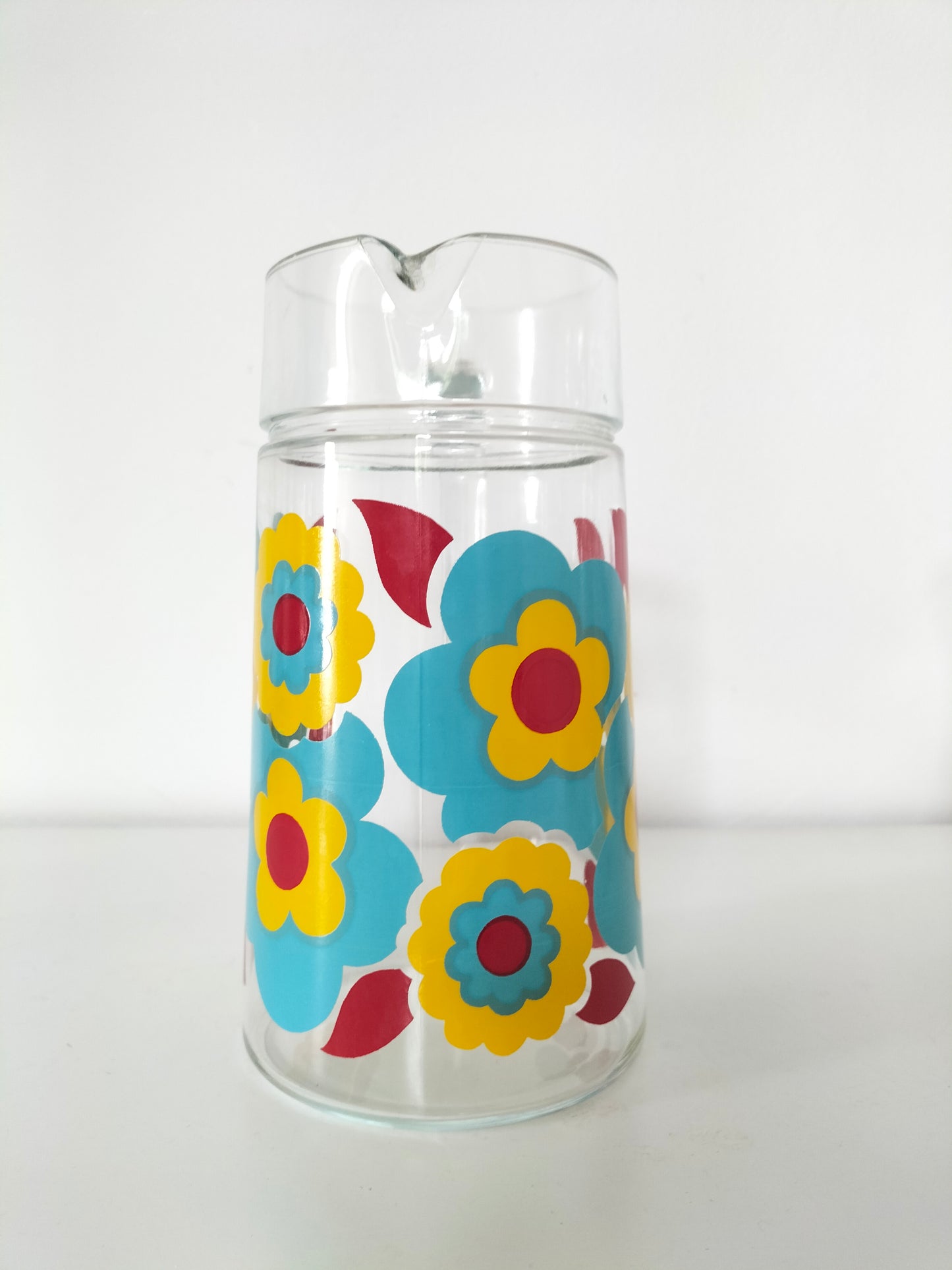 Carafe en verre décor Lotus (Arcopal)