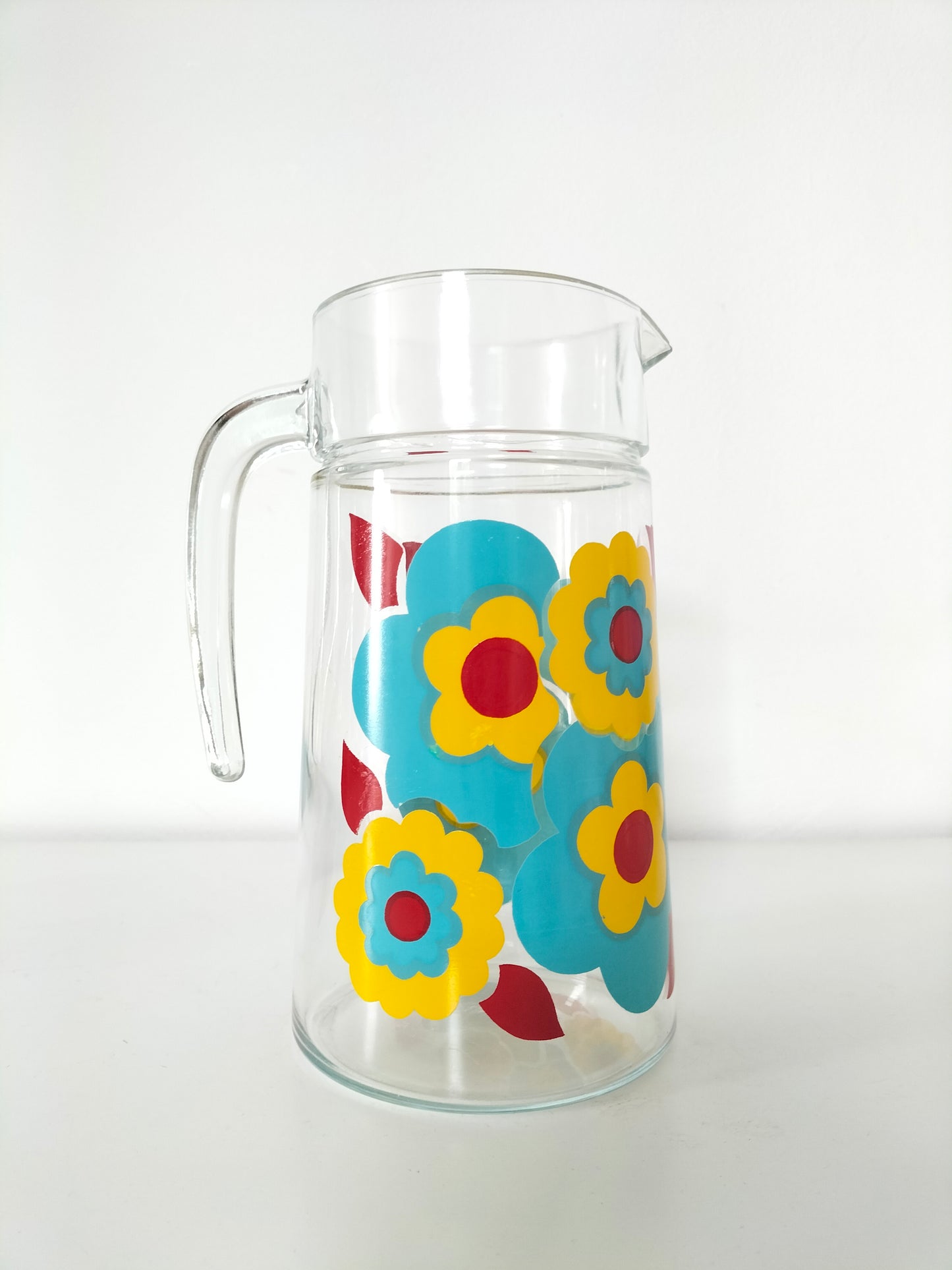 Carafe en verre décor Lotus (Arcopal)