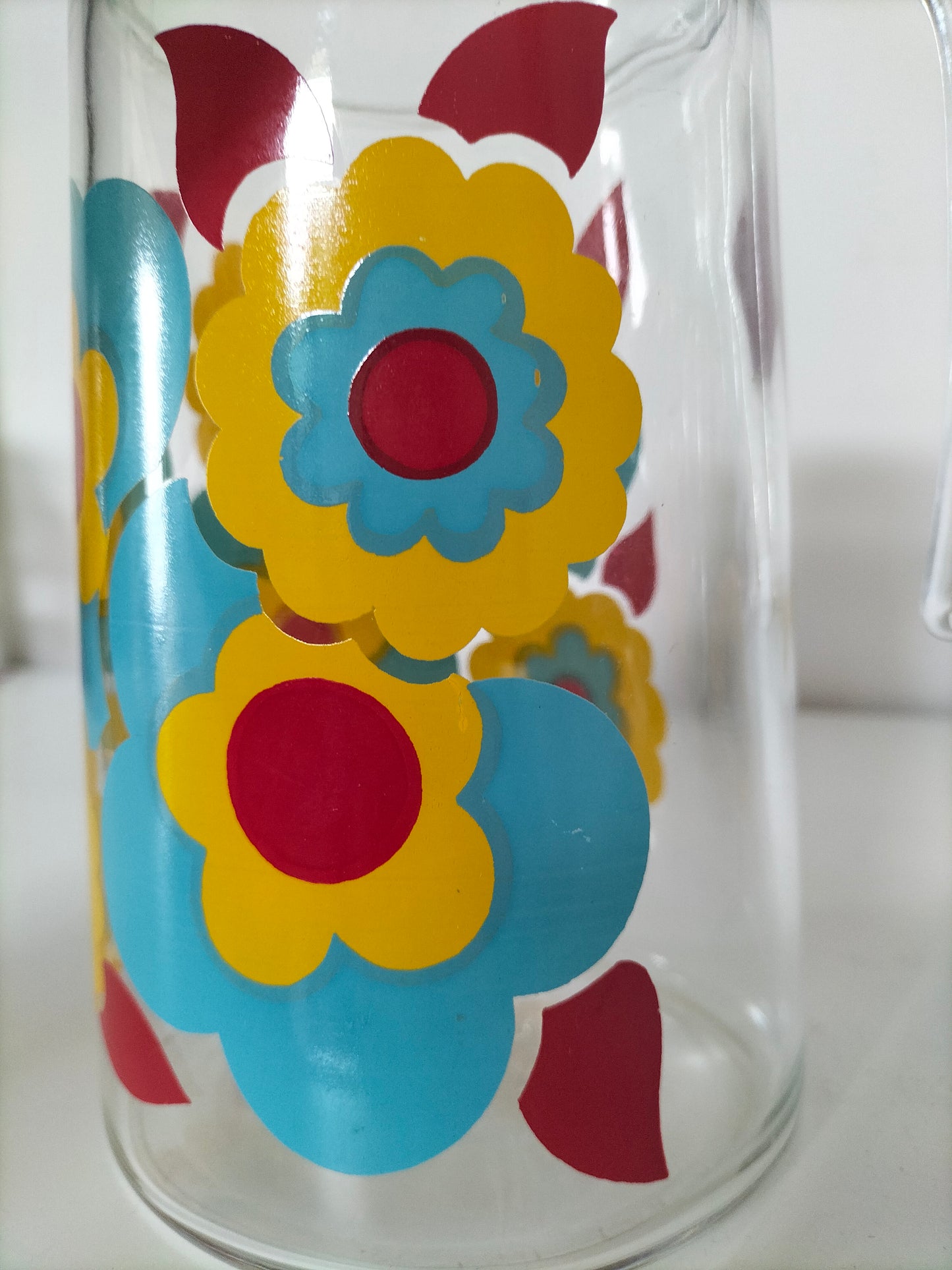 Carafe en verre décor Lotus (Arcopal)