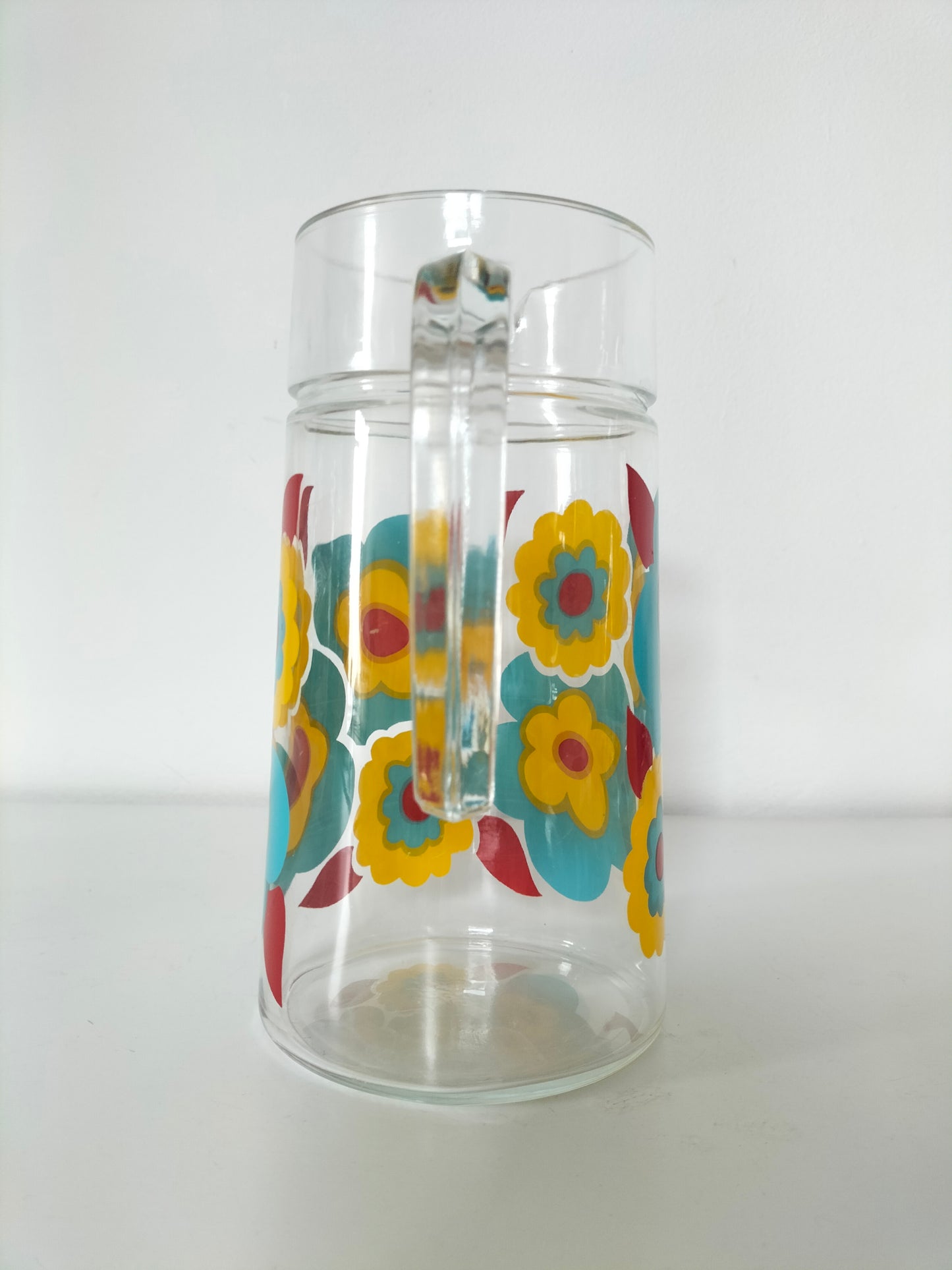 Carafe en verre décor Lotus (Arcopal)