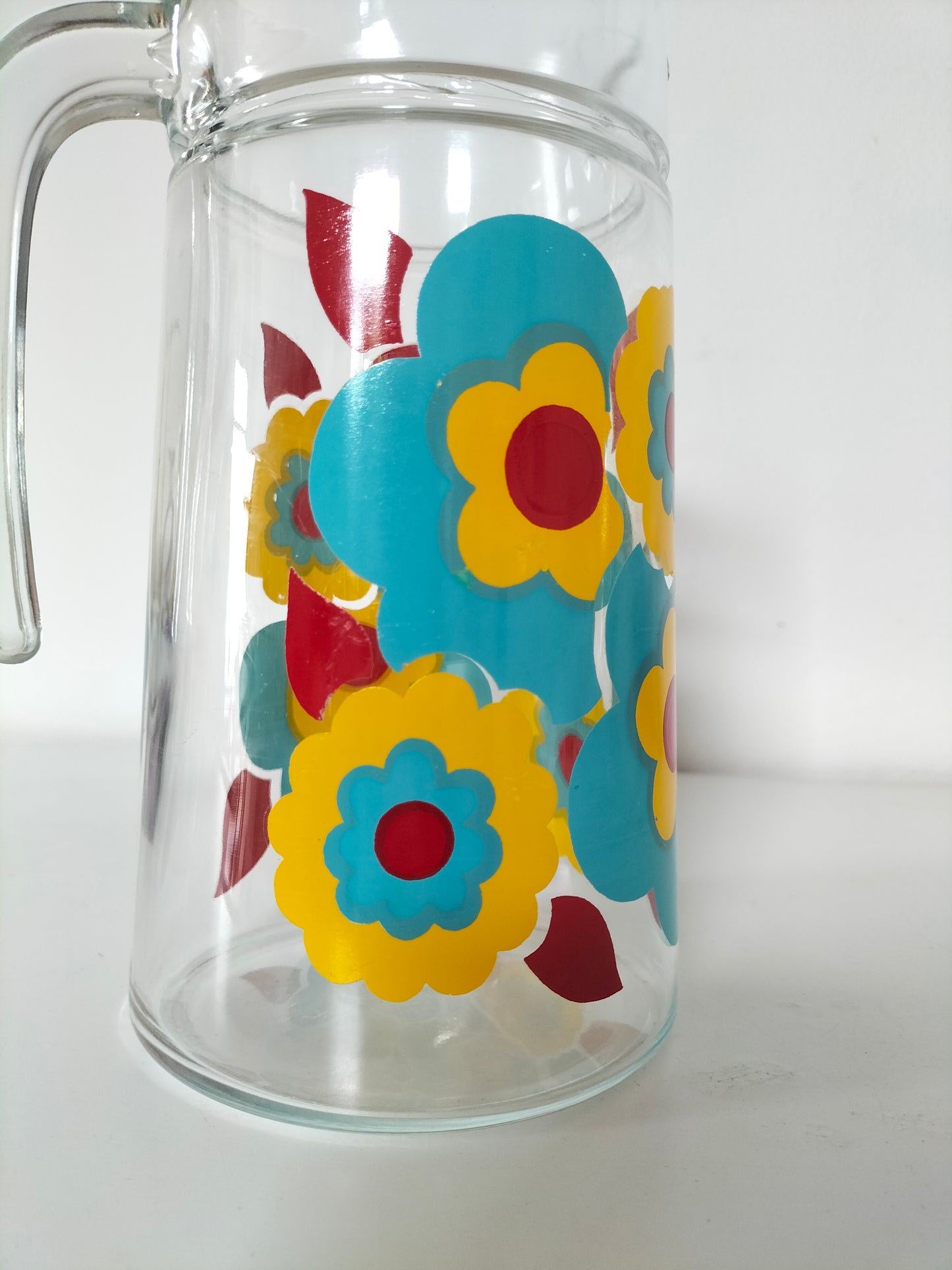 Carafe en verre décor Lotus (Arcopal)