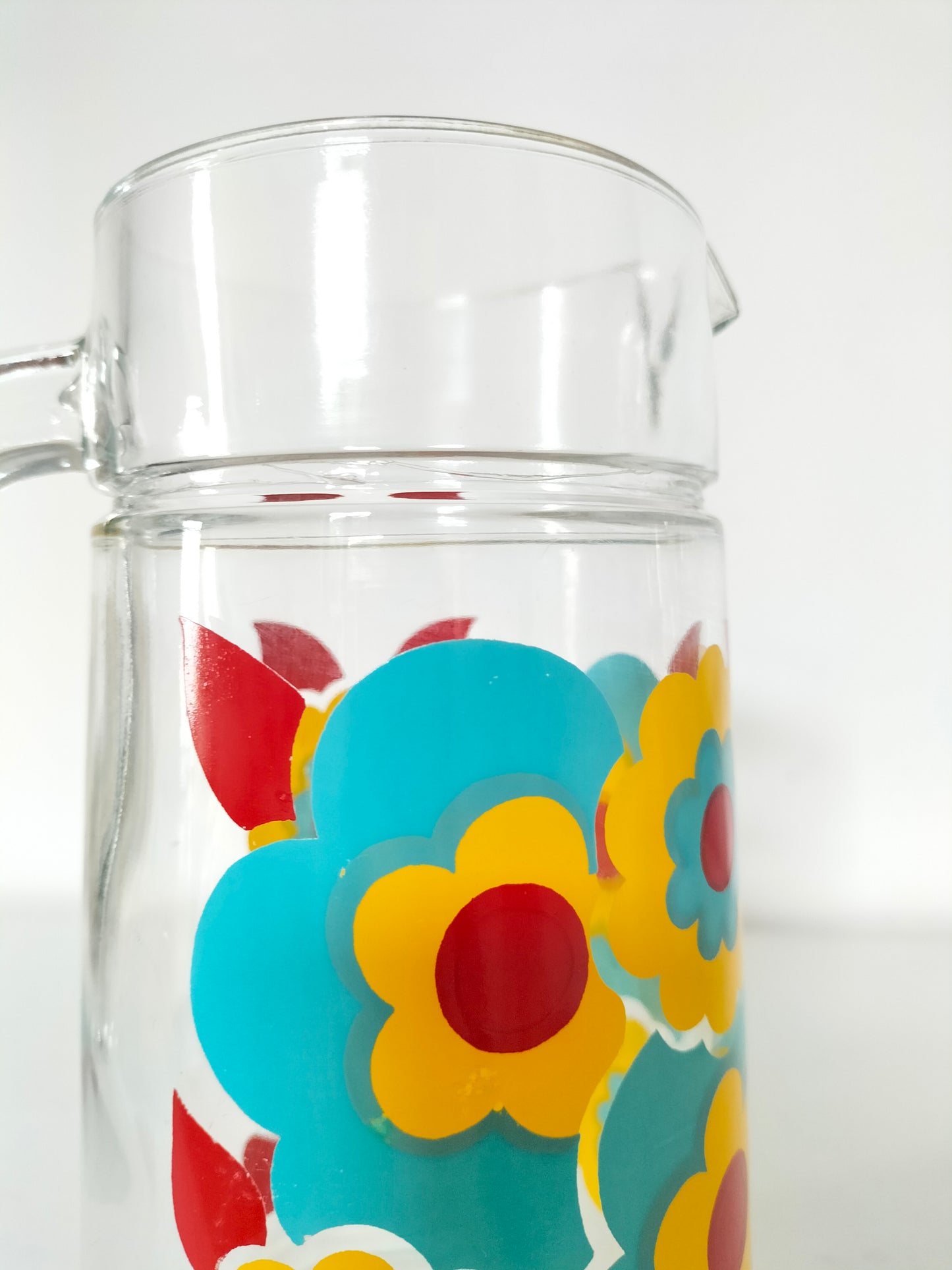 Carafe en verre décor Lotus (Arcopal)