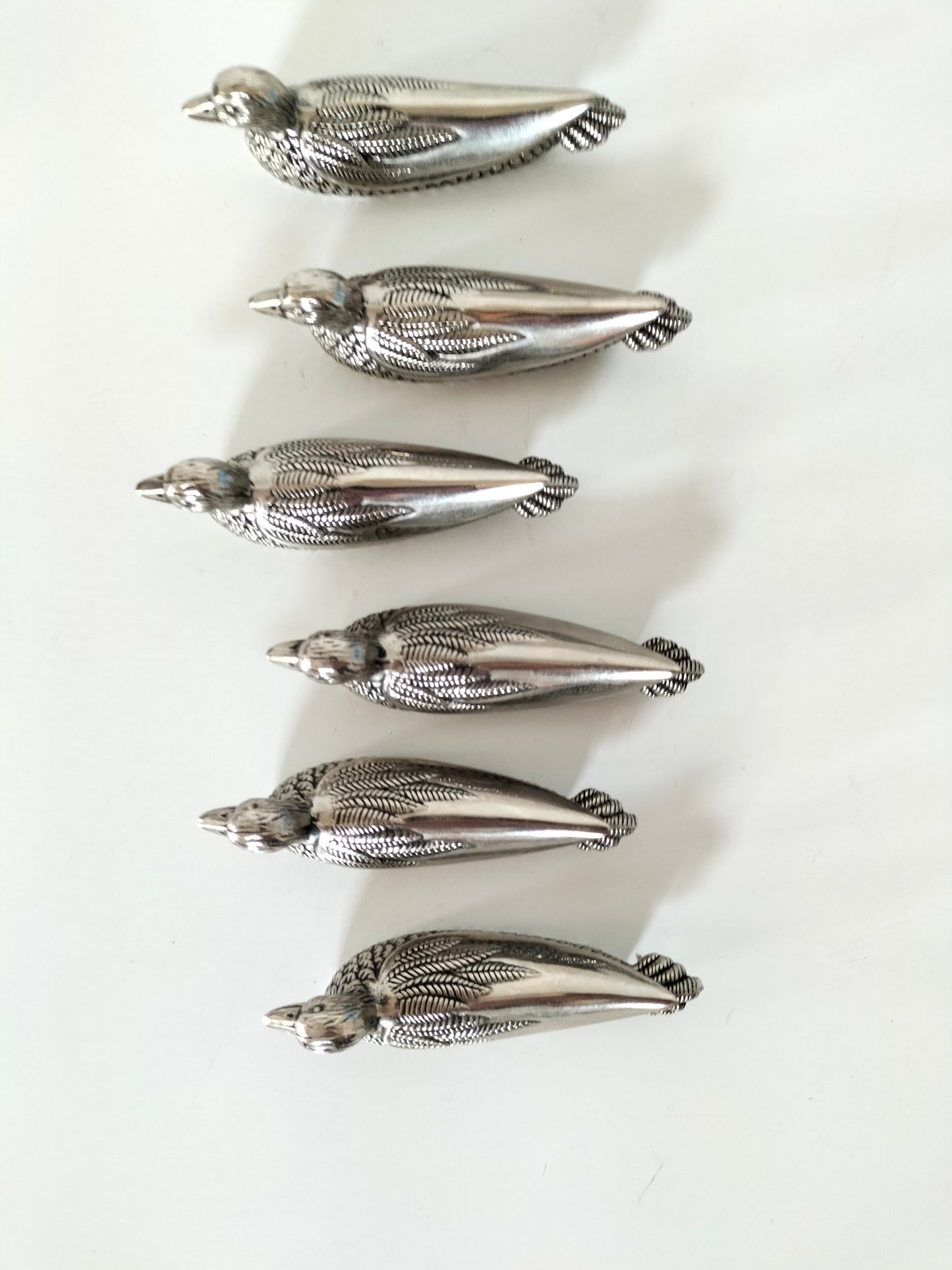 Ensemble de 6 porte-couteaux en métal argenté Siléa