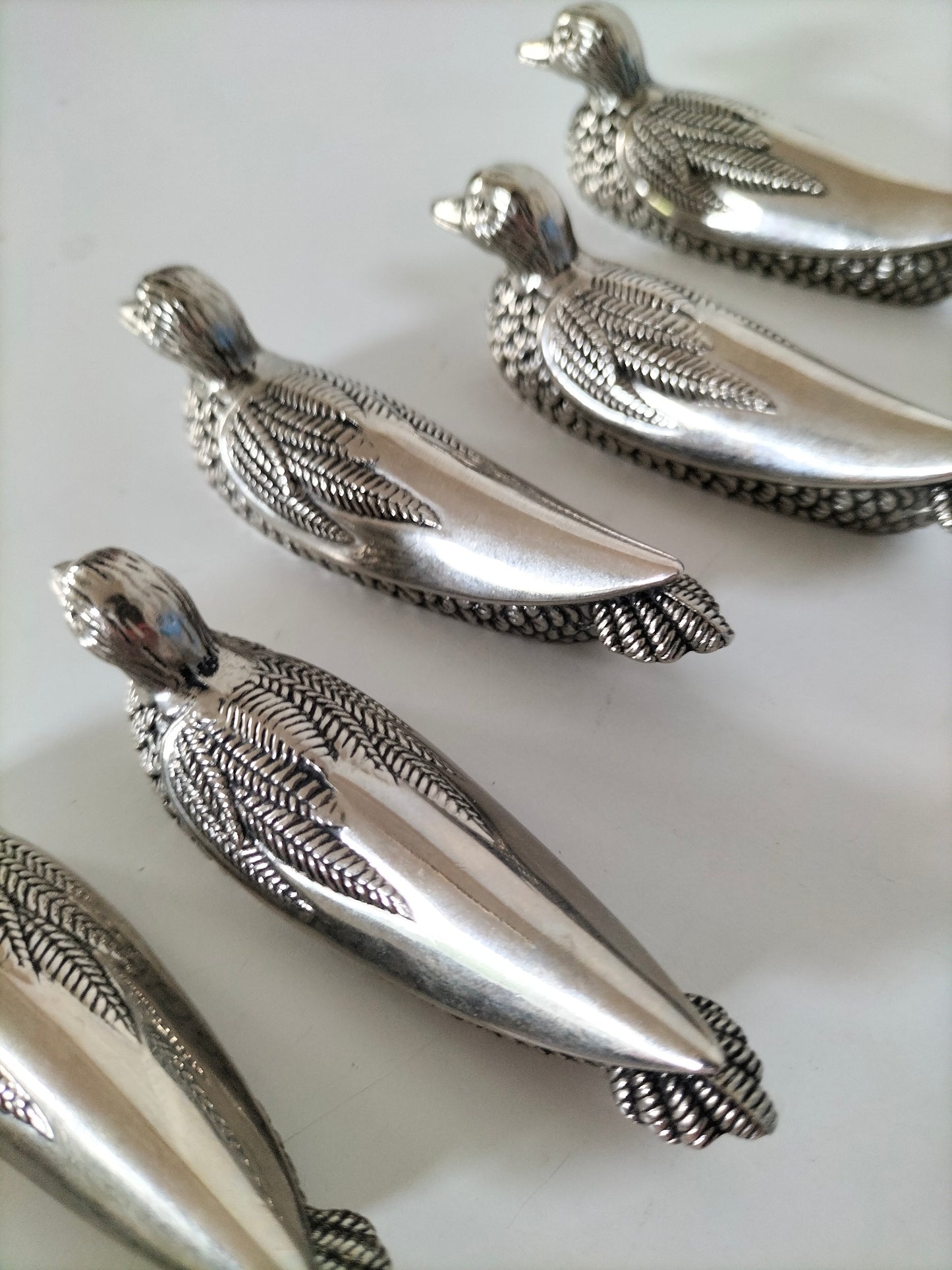 Ensemble de 6 porte-couteaux en métal argenté Siléa