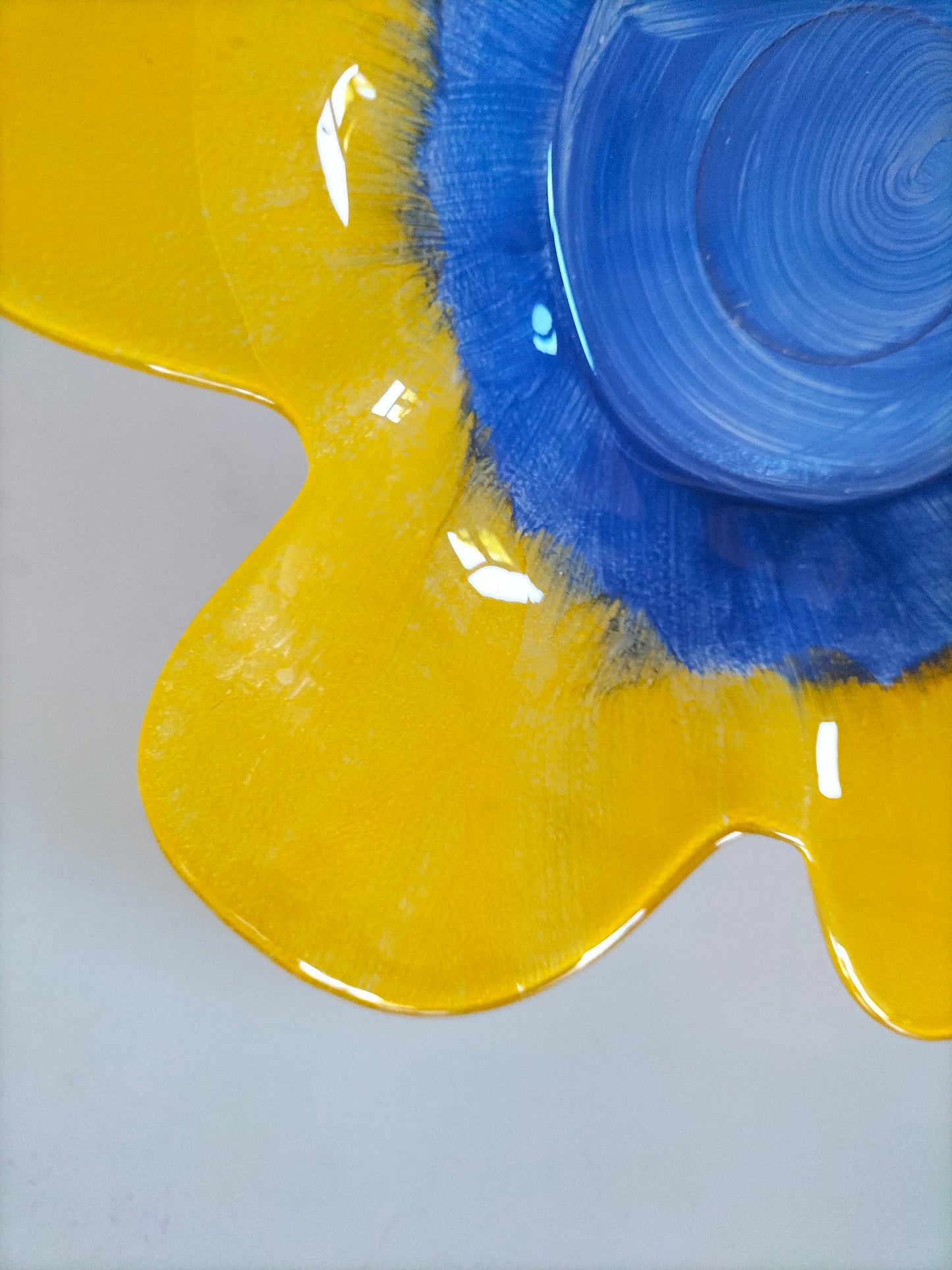 Grande coupelle/ porte- bijoux/ vide-poches fleur en verre