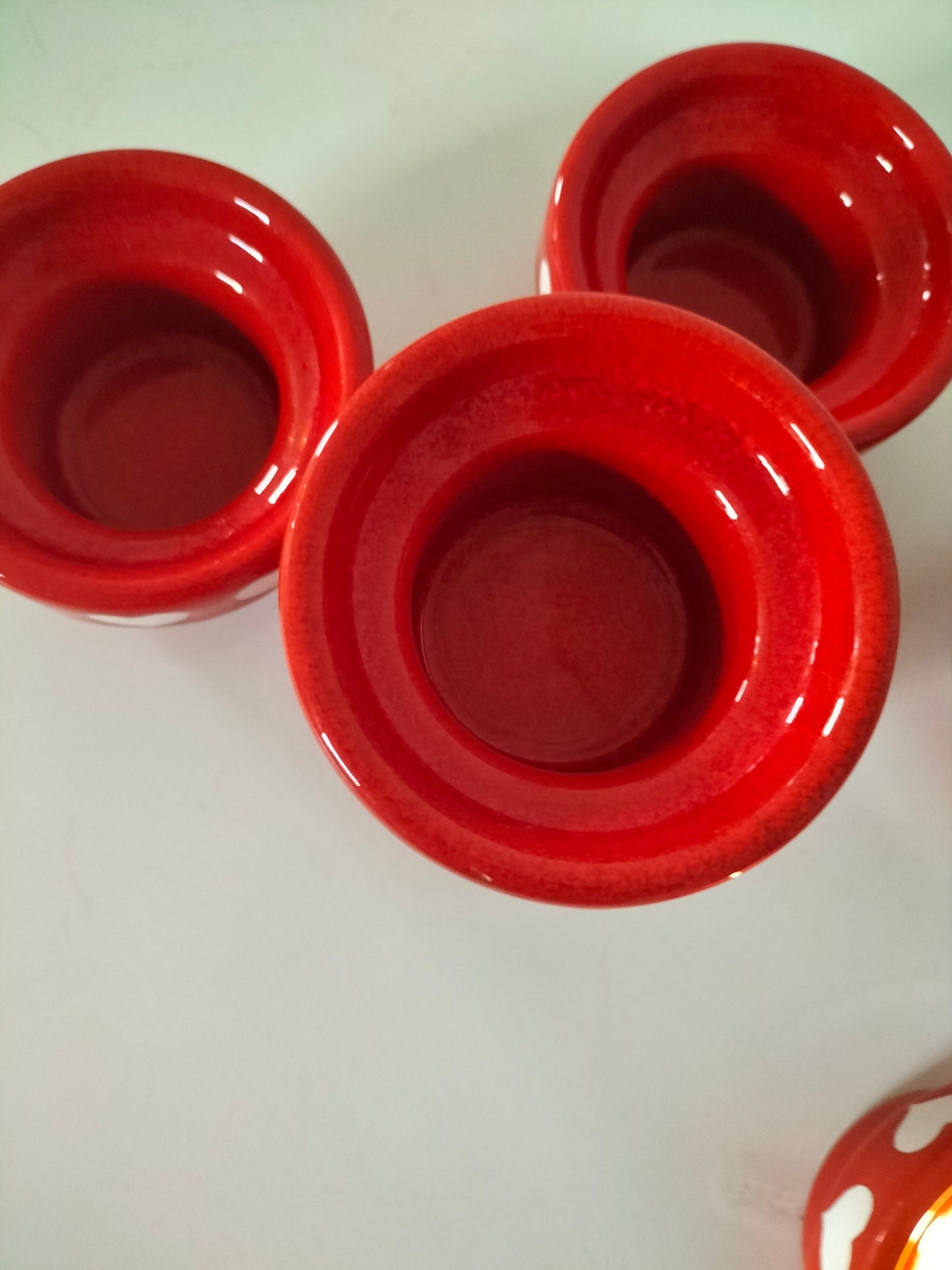 Duo de coquetiers ou photophores Waechtersbach décor cœurs