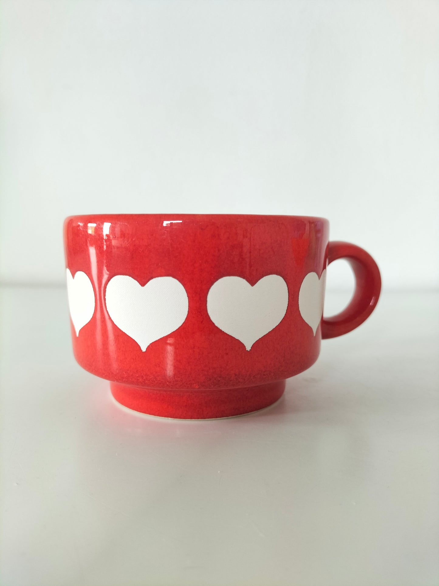 Tasse à café + soucoupe Waechsterbach décor cœurs