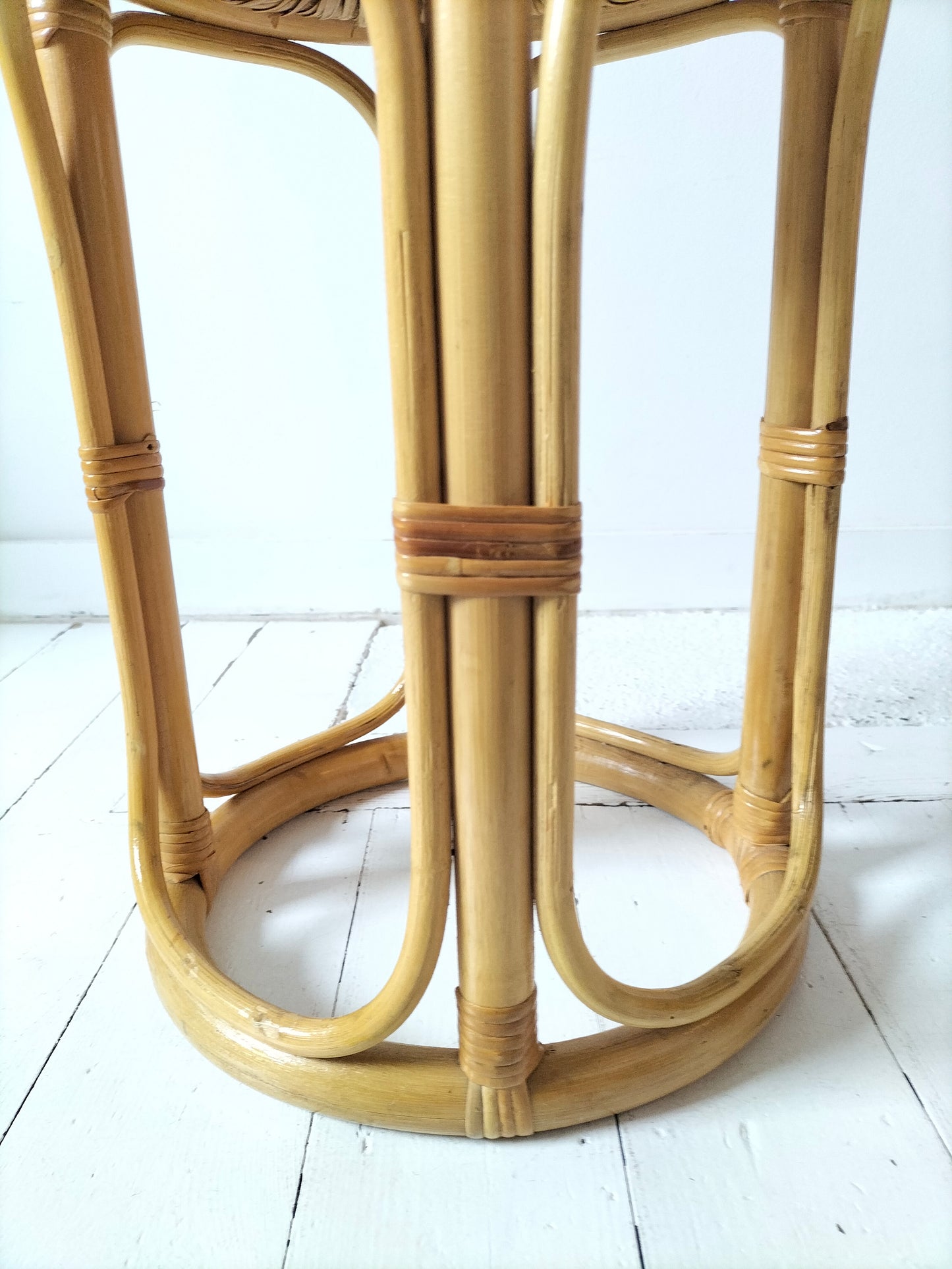 Sellette vintage en rotin