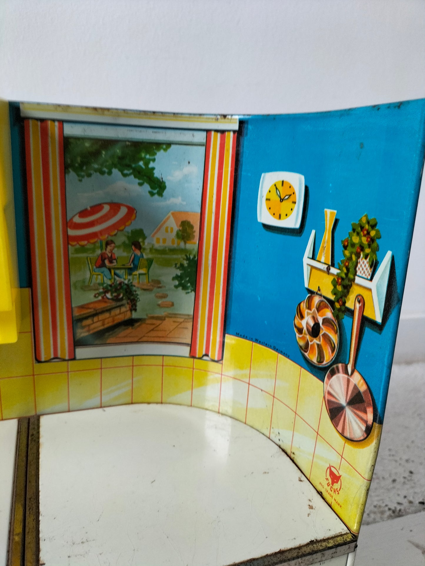 Cuisine miniature en tôle/ jouet Martin Fuchs West Germany pour VIRGINIE