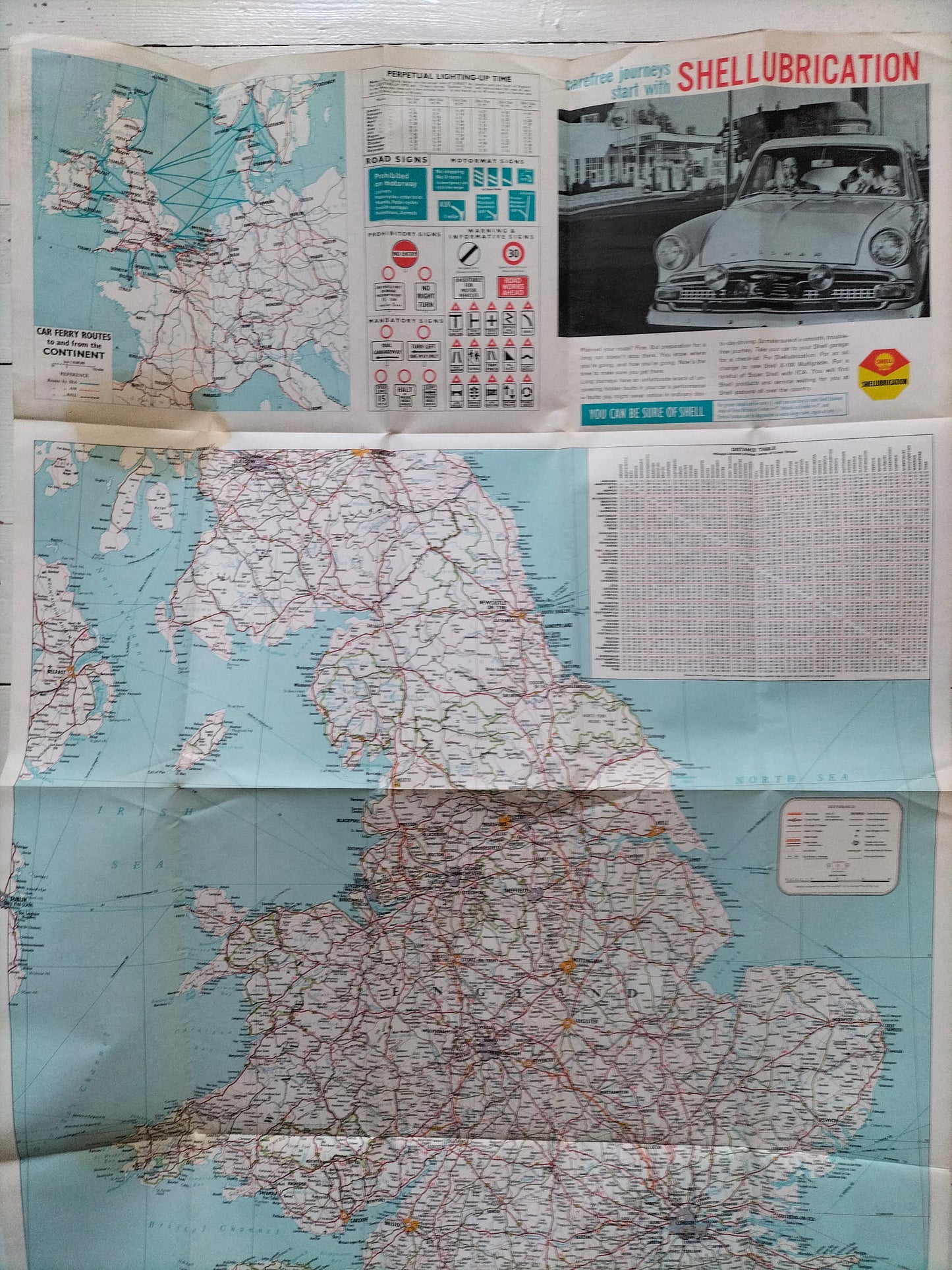 Ancienne carte routière années 60 au choix
