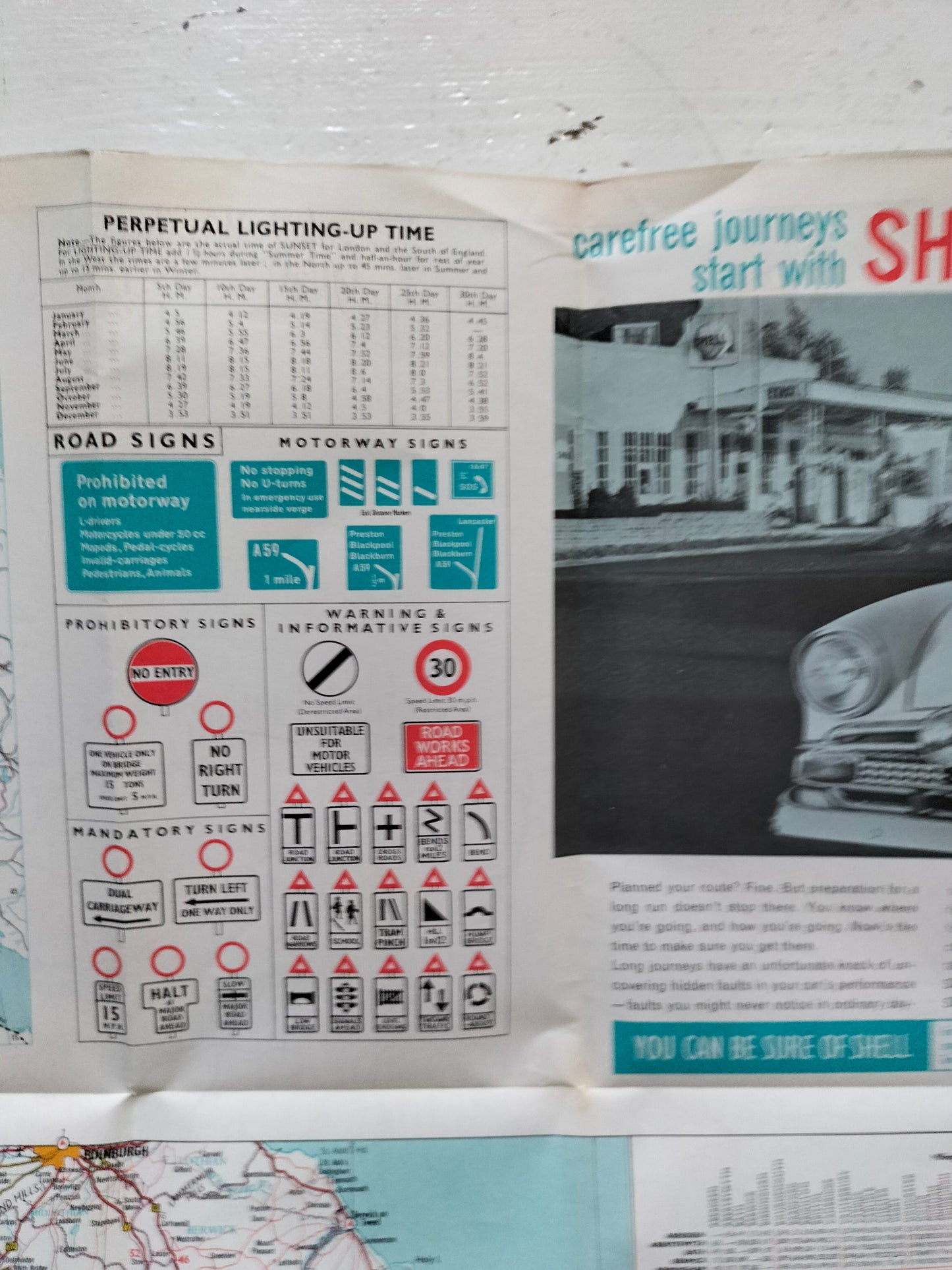Ancienne carte routière années 60 au choix
