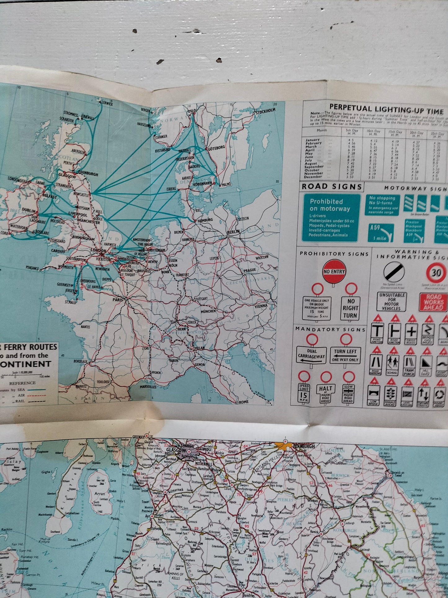 Ancienne carte routière années 60 au choix