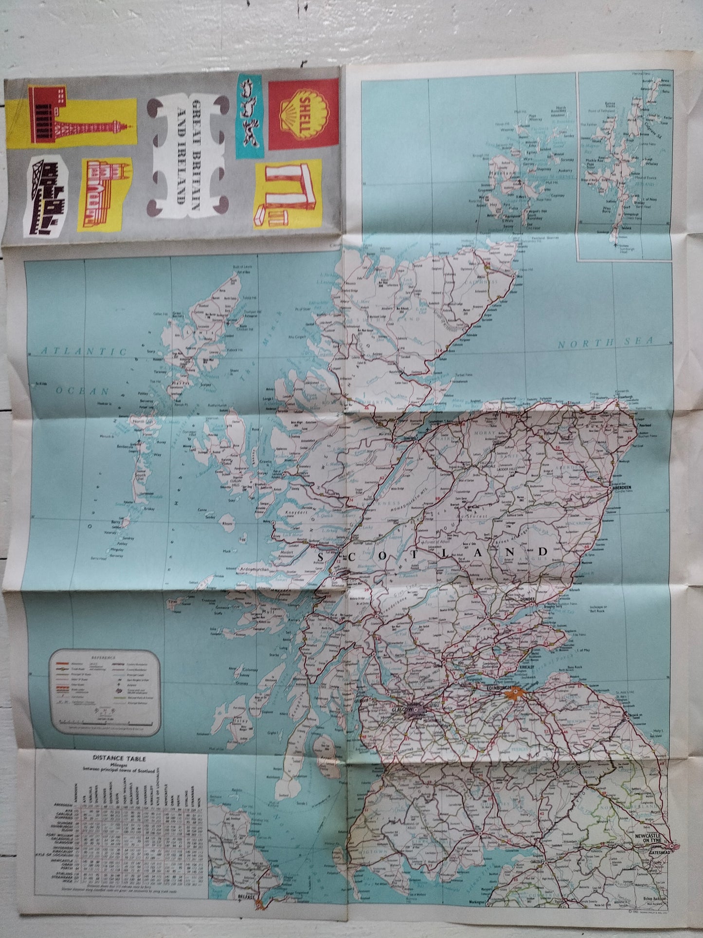 Ancienne carte routière années 60 au choix